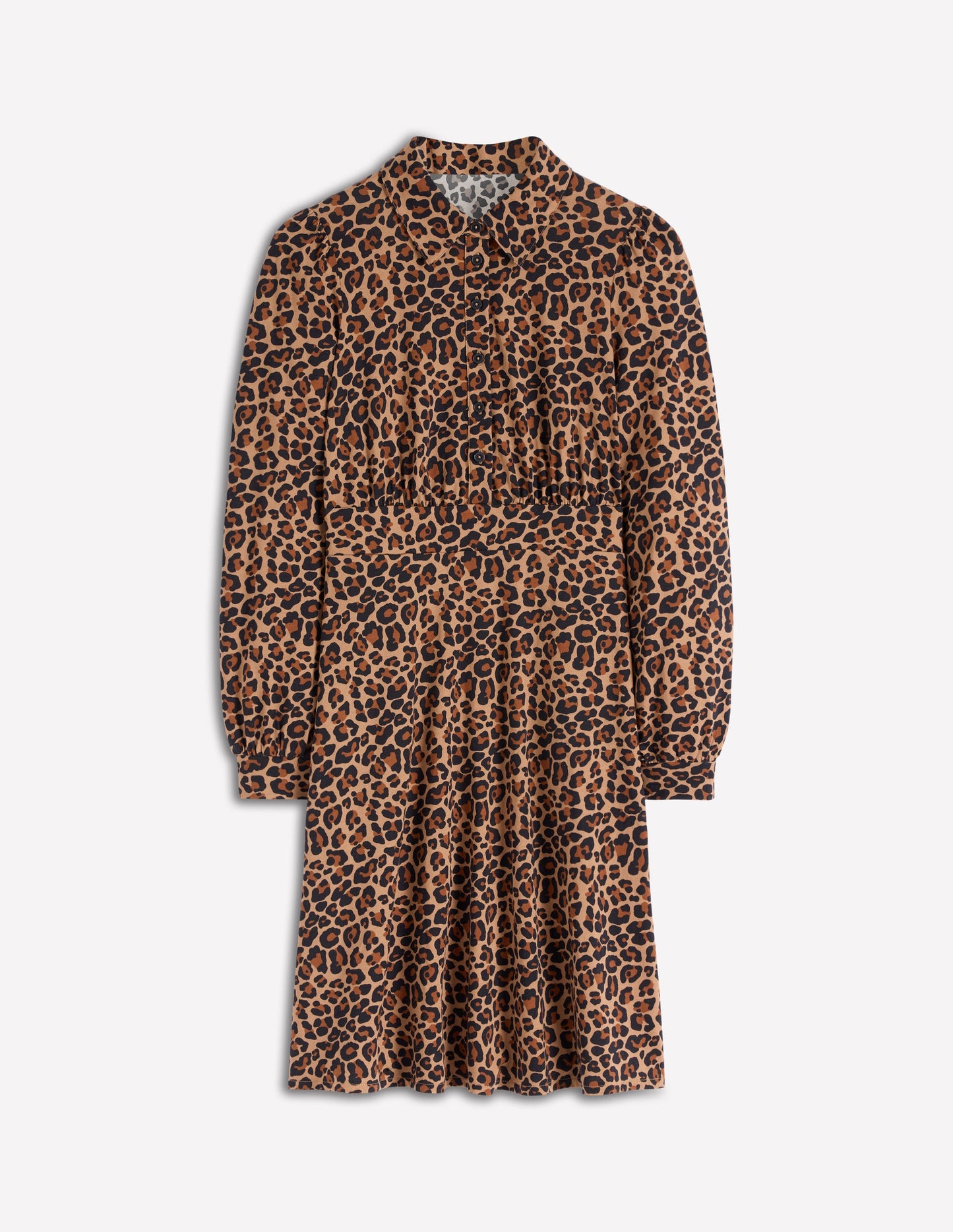 Orla Kurzes Jersey-Hemdblusenkleid-Gepard-Pop