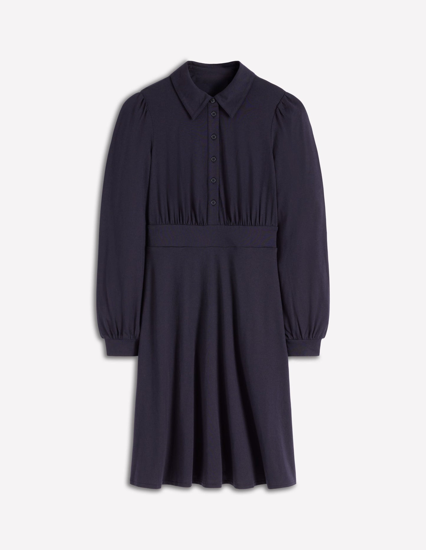 Orla Kurzes Jersey-Hemdblusenkleid-Marineblau