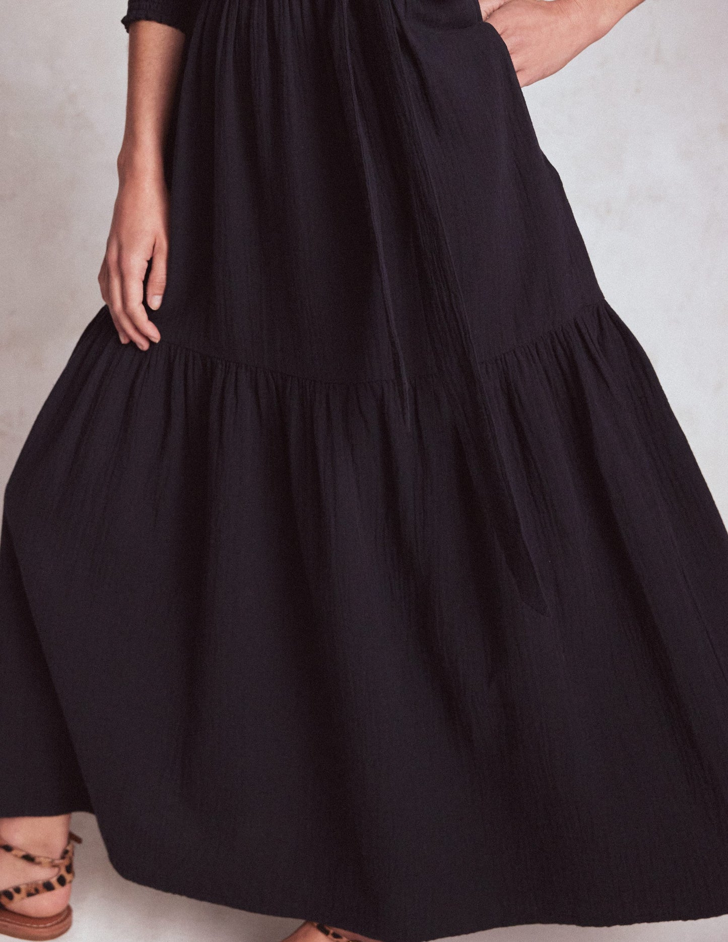 Cecily Doppeltuch-Midikleid-Mitternachtsblau