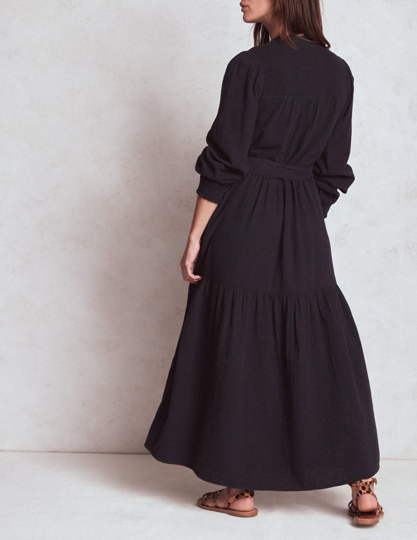Cecily Doppeltuch-Midikleid-Mitternachtsblau
