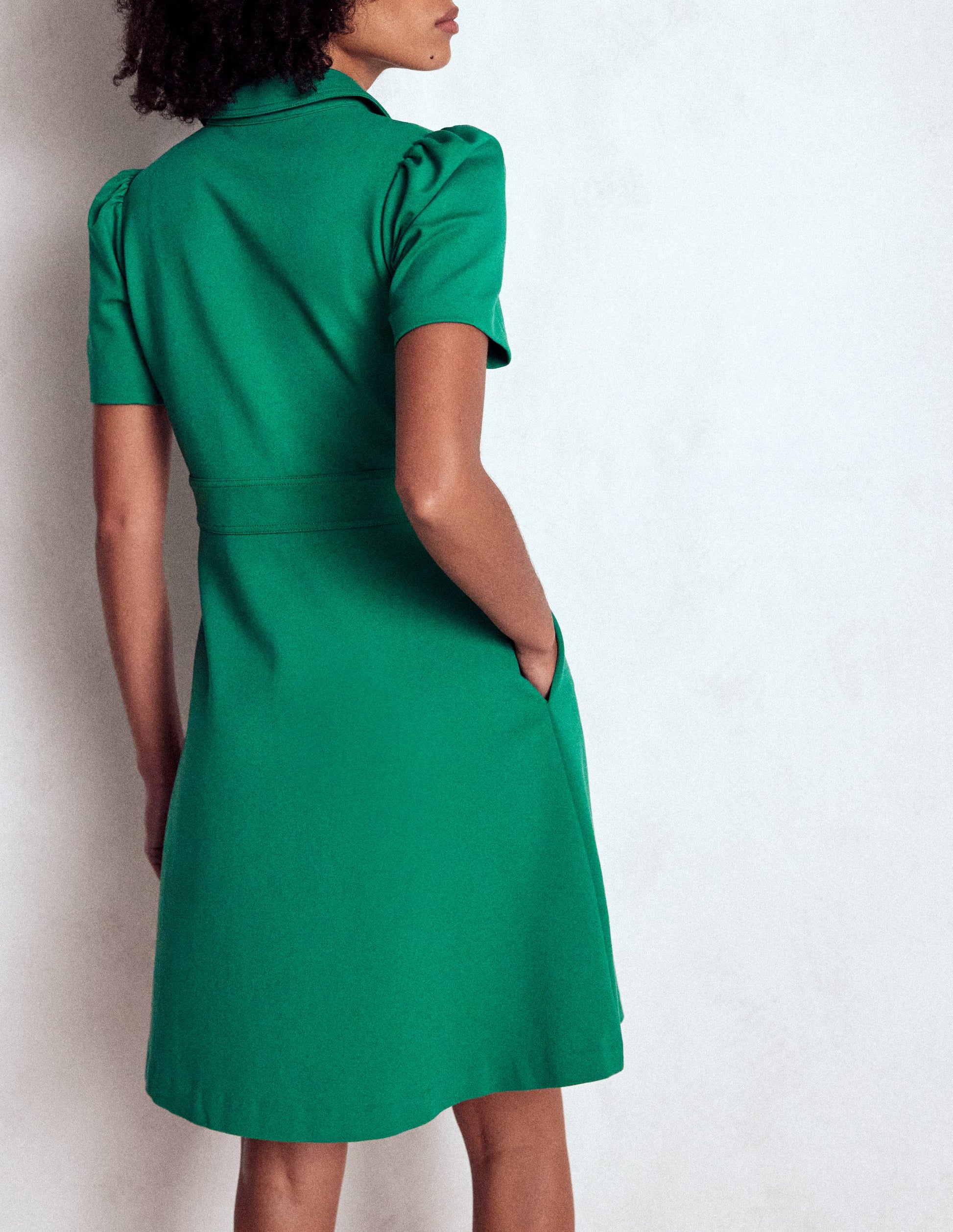 Nicolette Ponte-Hemdblusenkleid-Bär Gras-3