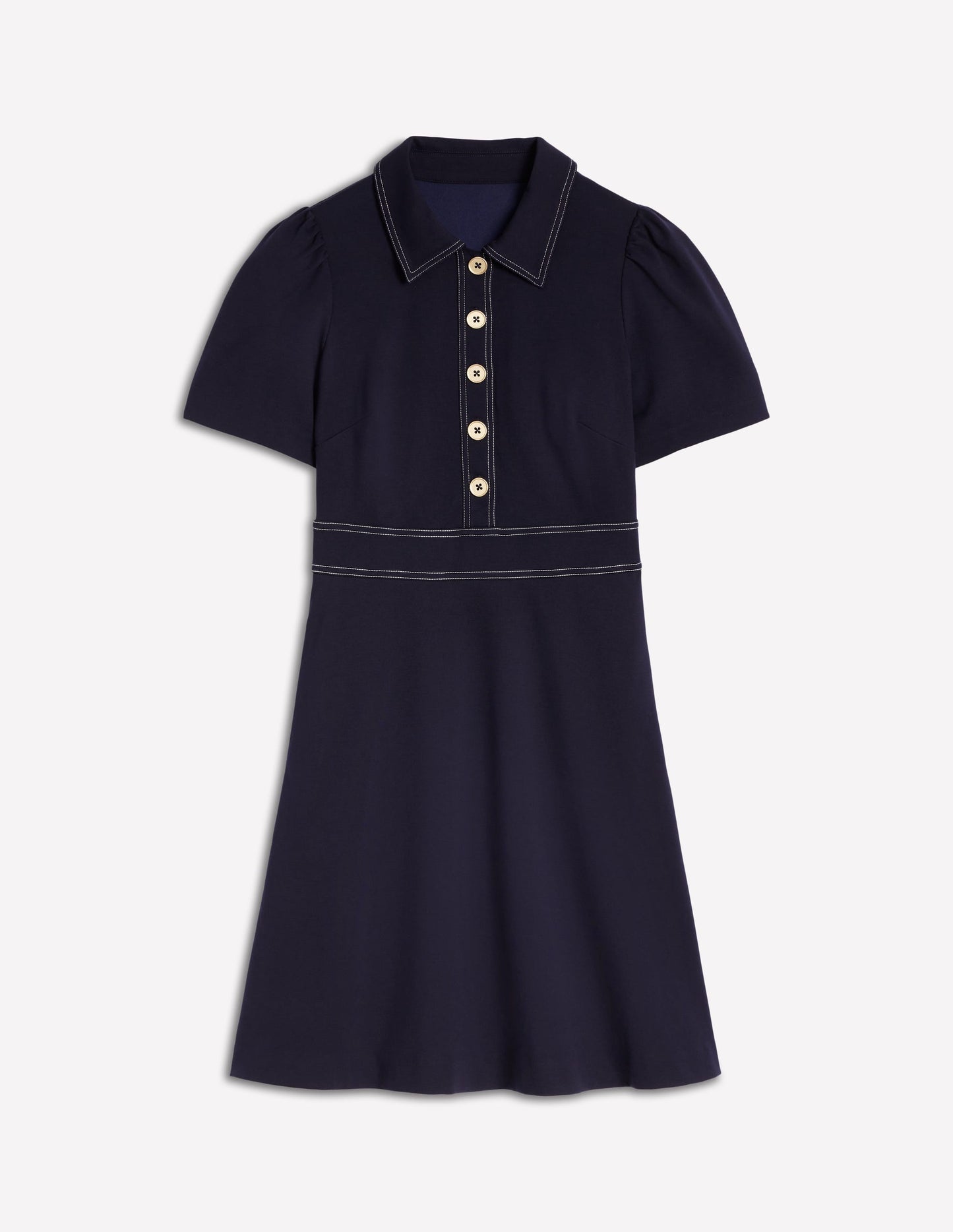 Nicolette Ponte-Hemdblusenkleid-Marineblau