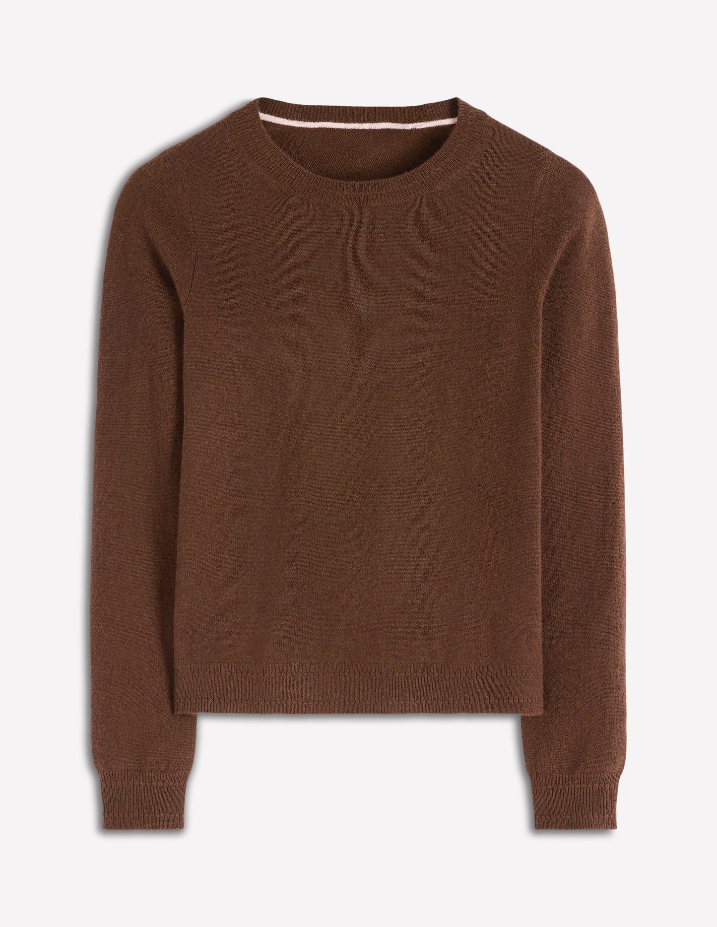 Eva Kaschmirpullover mit Rundhalsausschnitt-Mokka