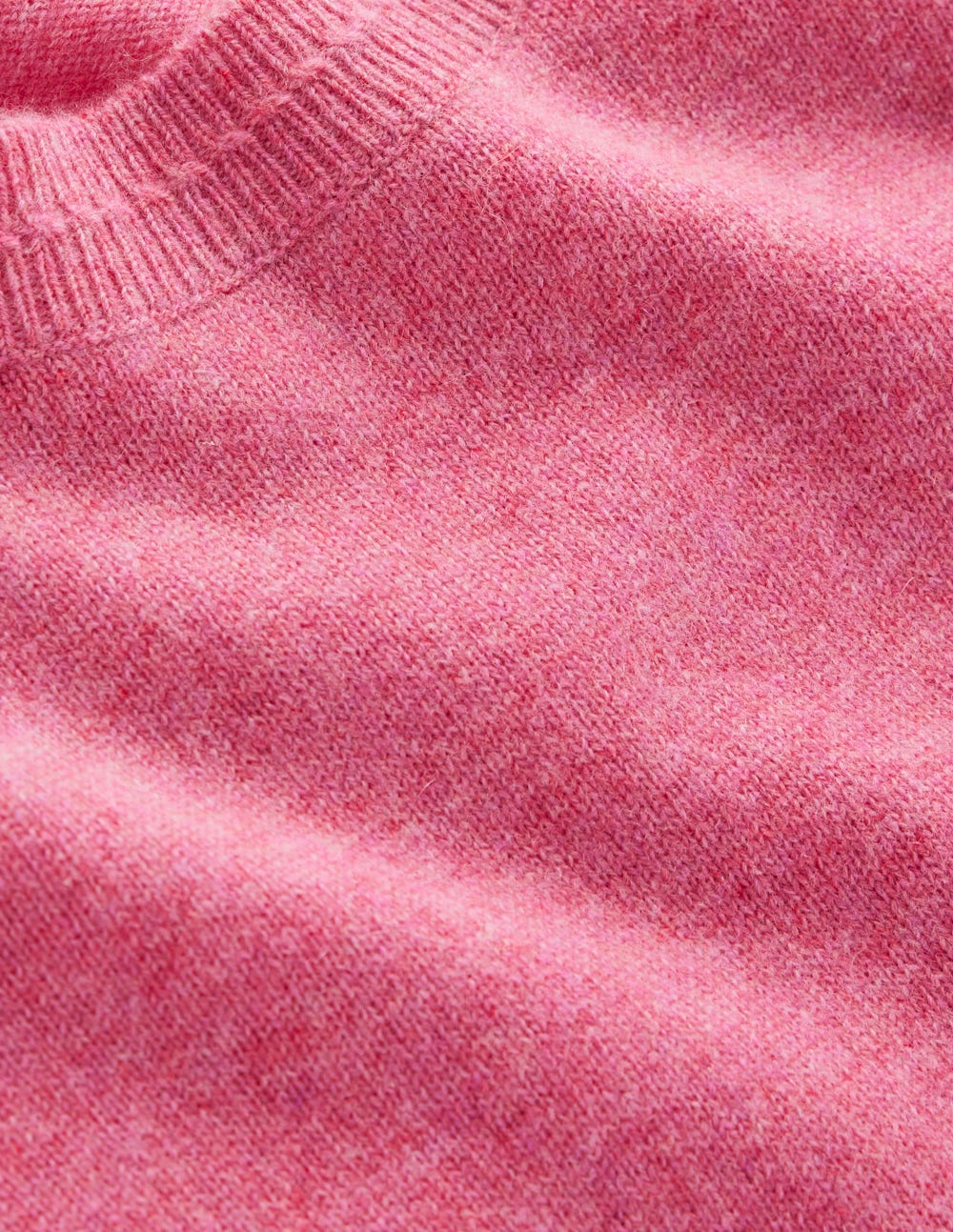 Eva Kaschmirpullover mit Rundhalsausschnitt-Rosenrosa Melange
