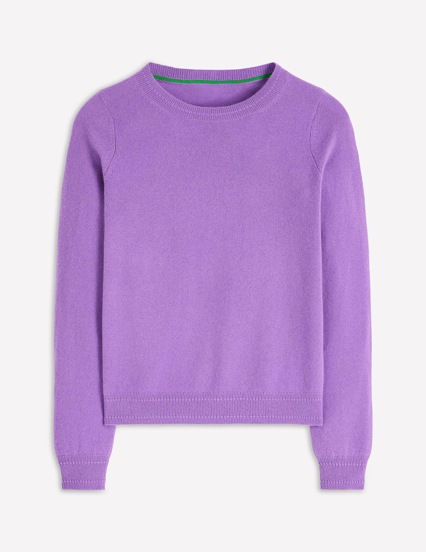 Eva Kaschmirpullover mit Rundhalsausschnitt-Lila Topas