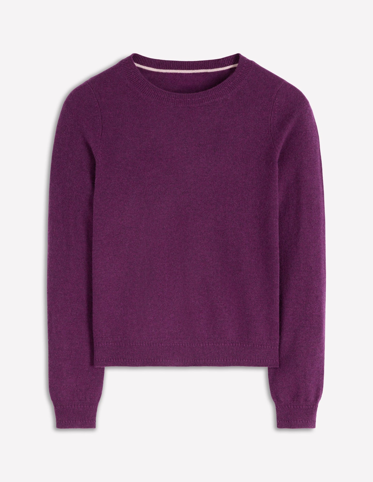Eva Kaschmirpullover mit Rundhalsausschnitt-Pflaume Melange