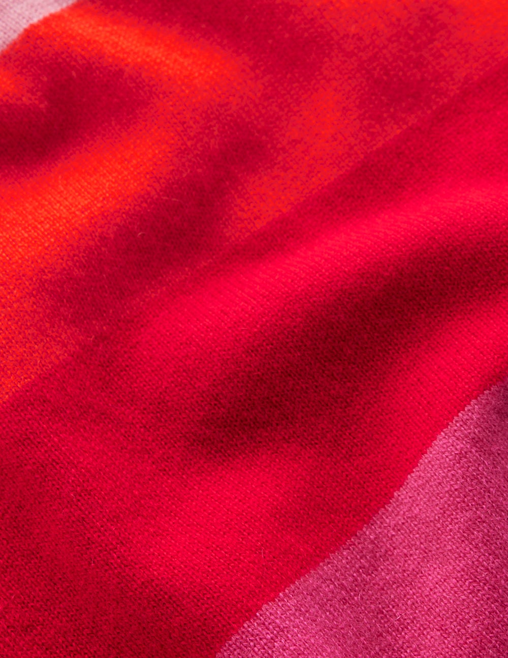 Eva Kaschmir-Pullunder-Rosa/Orange Streifen