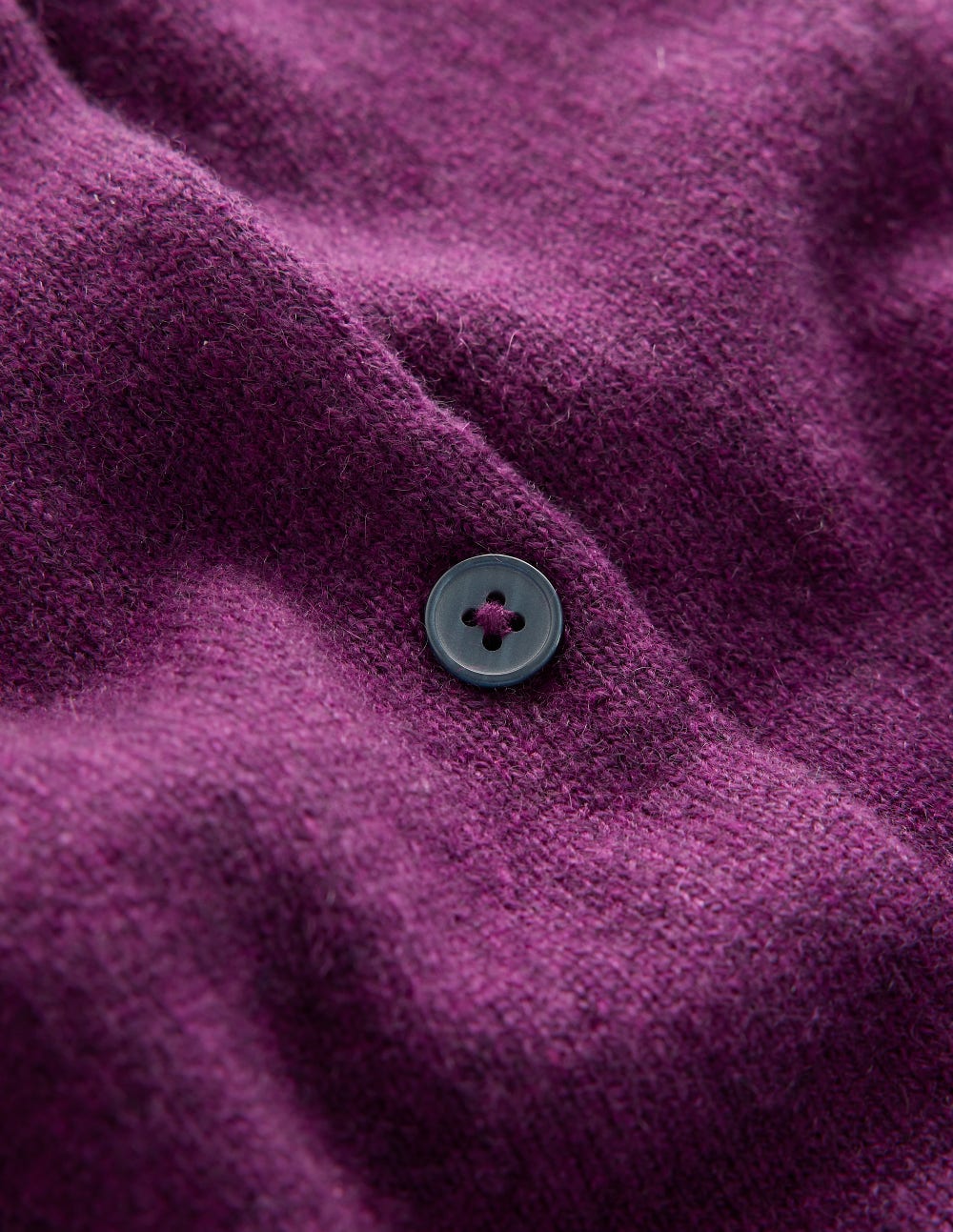 Eva Kaschmir-Strickjacke mit Rundhalsausschnitt-Pflaume Melange