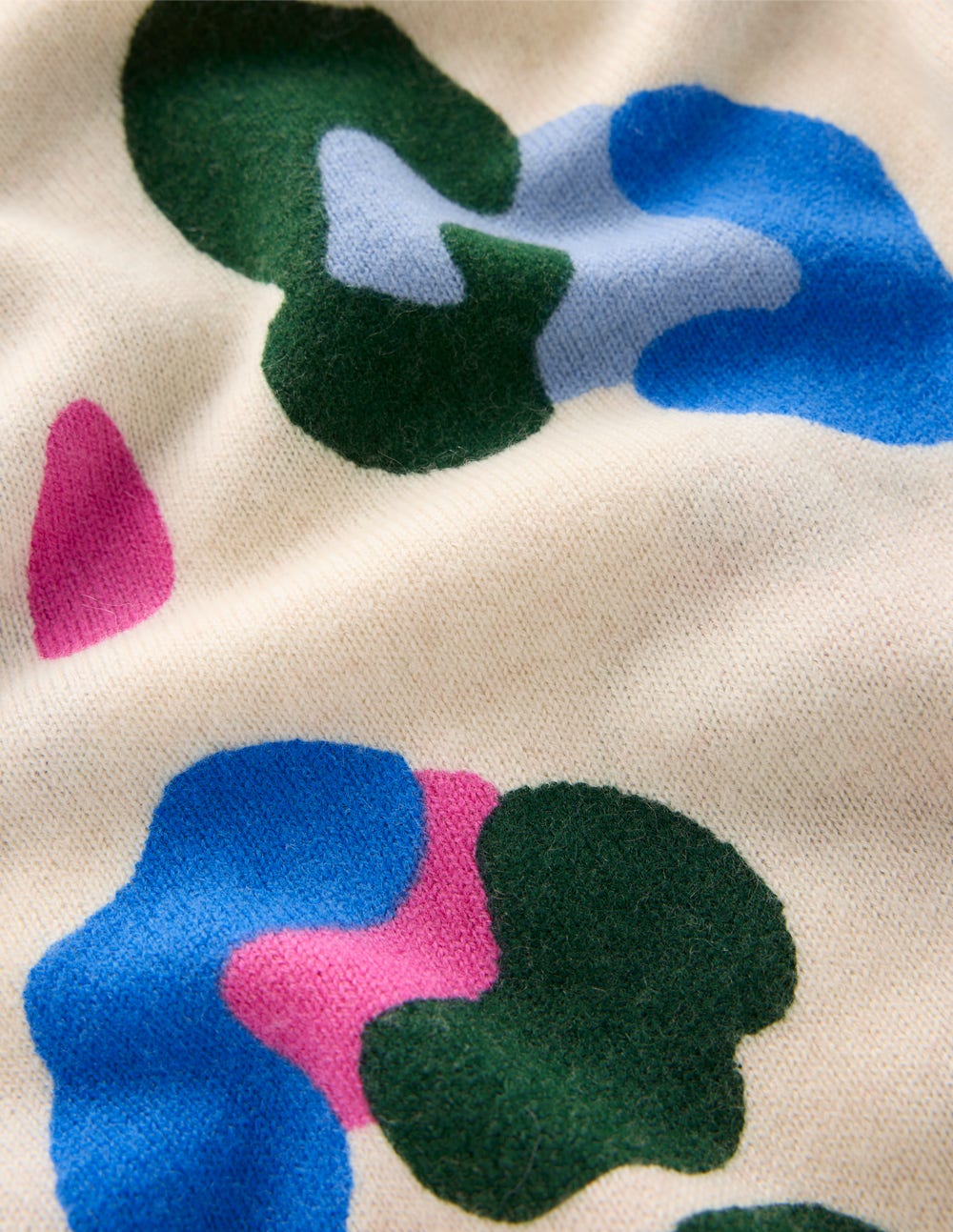 Lydia Kaschmirpullover-Warmes Naturweiß, Leopard