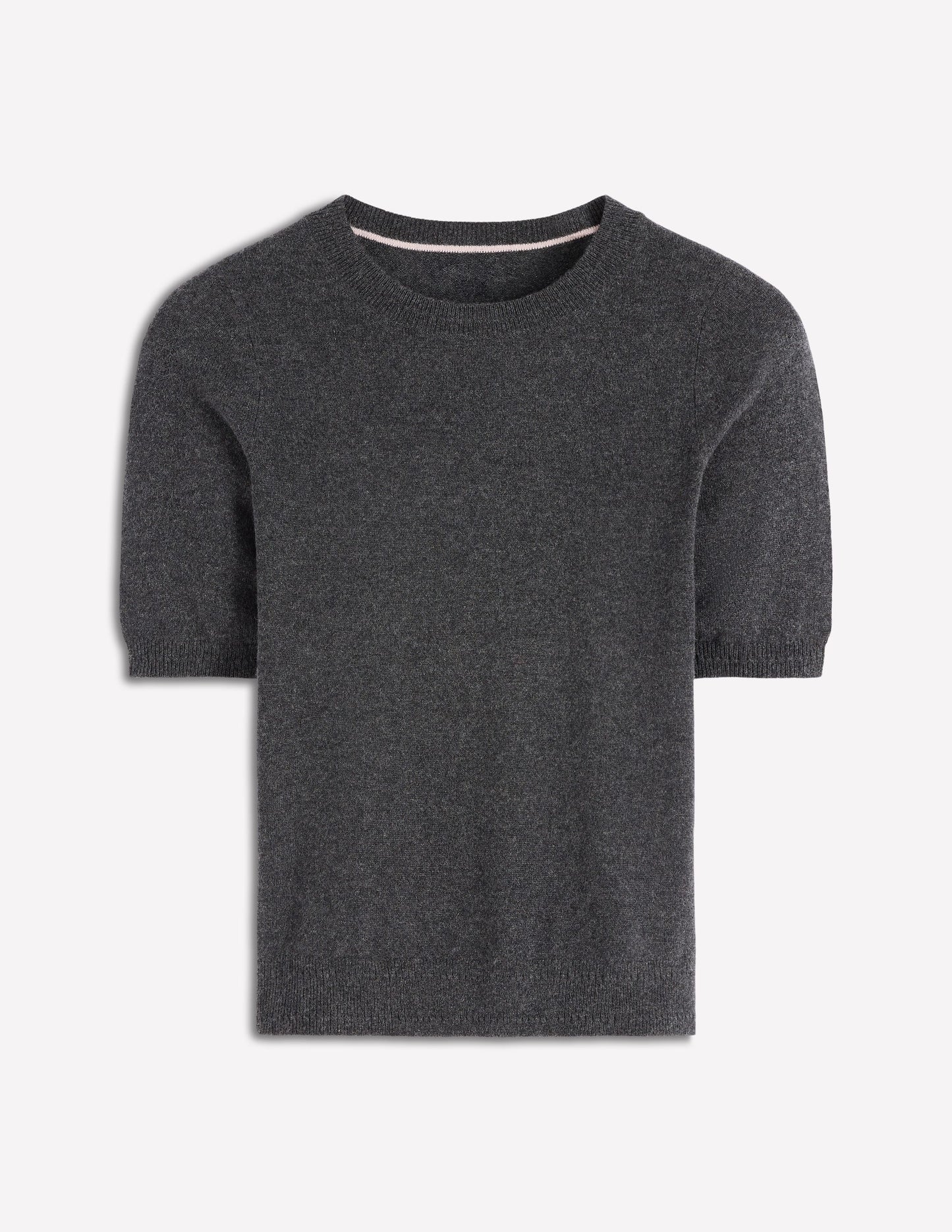 Eva Kaschmir-T-Shirt-Anthrazit Melange