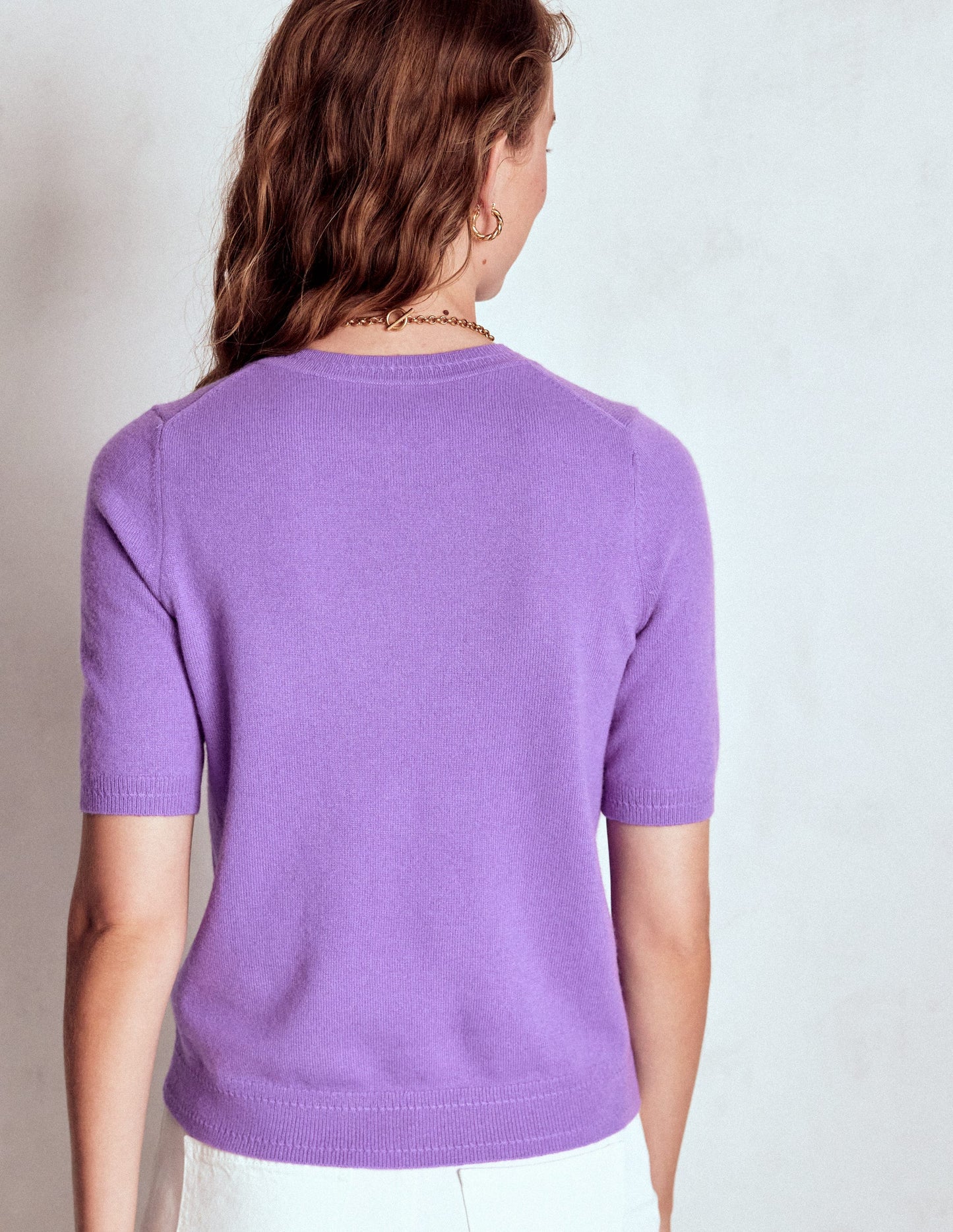 Eva Kaschmir-T-Shirt-Lila Topas