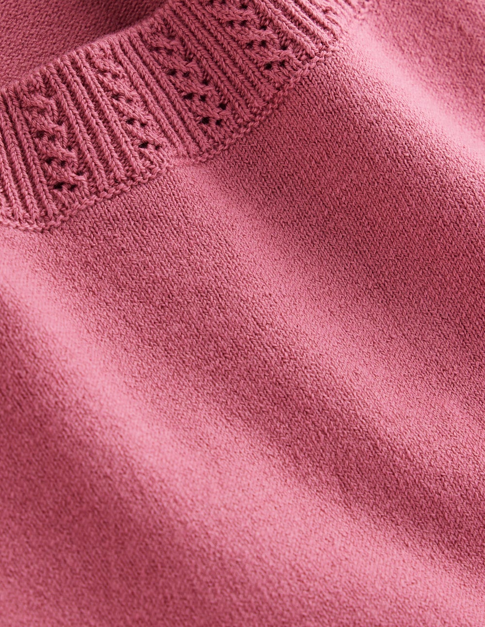 Emilia Baumwollpullover mit Rundhalsausschnitt-Rosa Heide