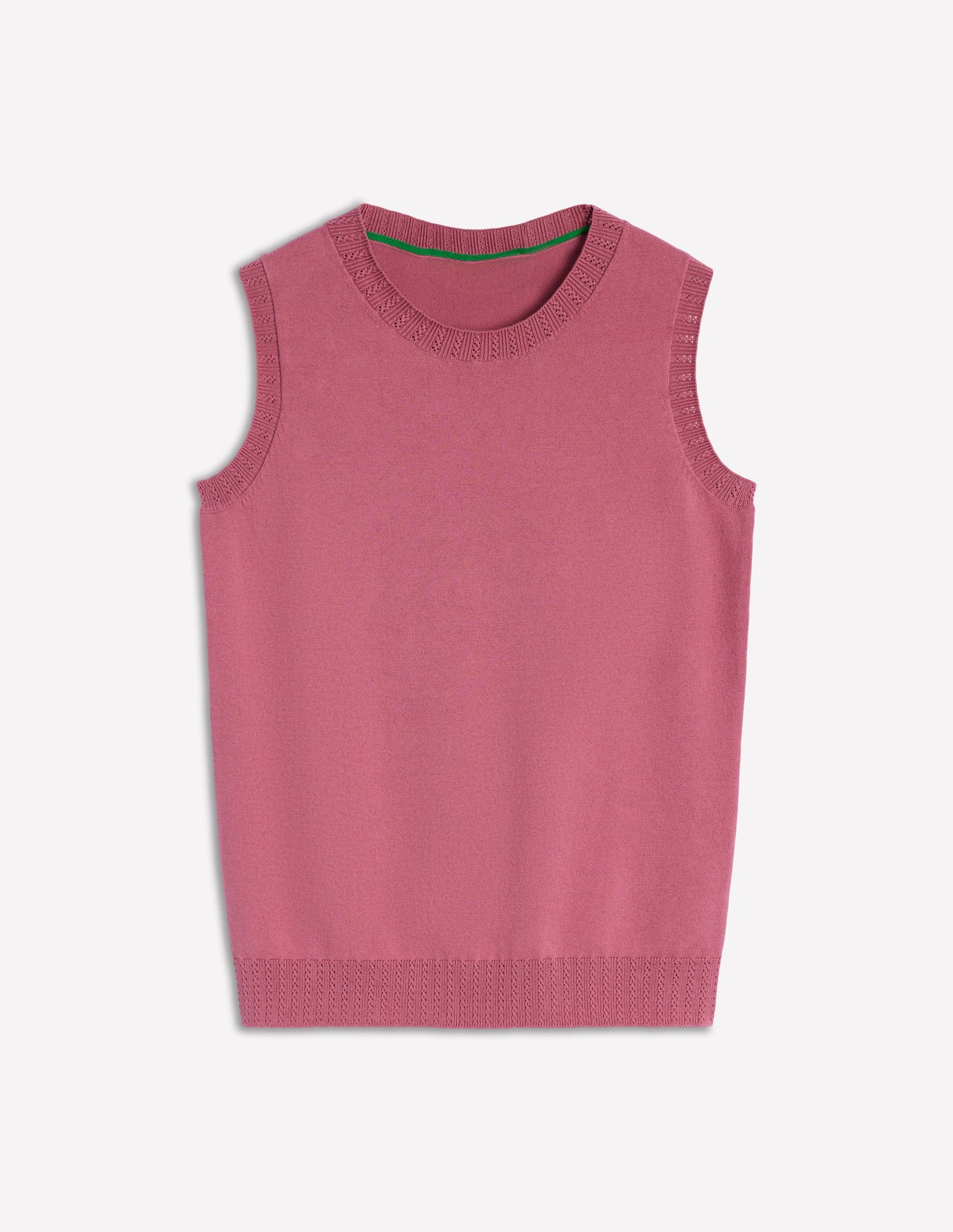 Débardeur à col rond Emilia en coton-Bruyère rose