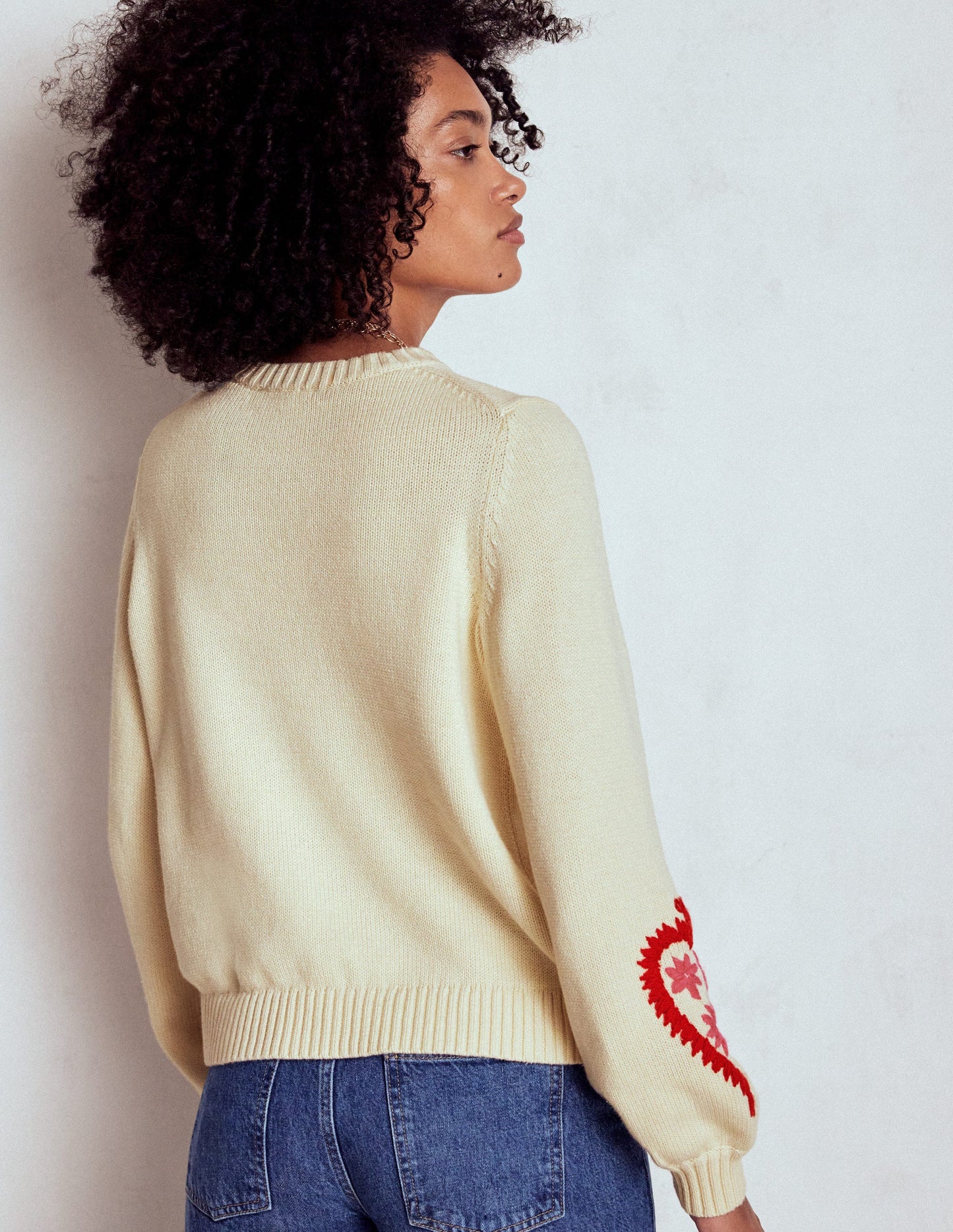 Pullover mit Grafikstickerei-Warmes Naturweiß, Herzen