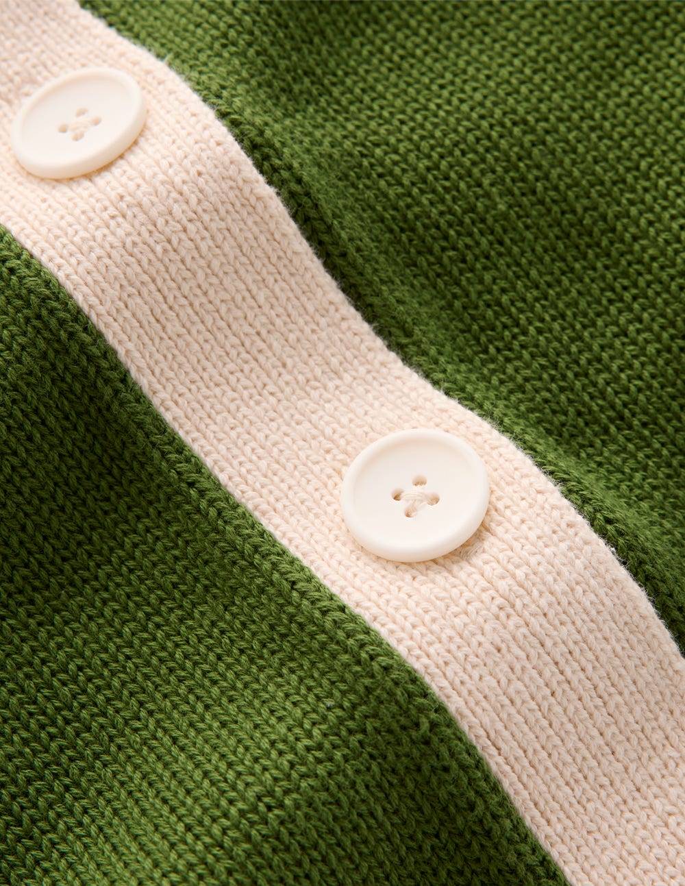Jemma Breite Baumwollstrickjacke-Promenadengrün