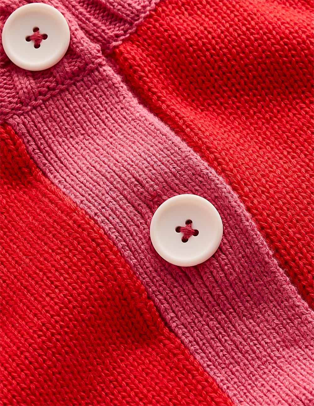 Jemma Breite Baumwollstrickjacke-Mohnblumenrot