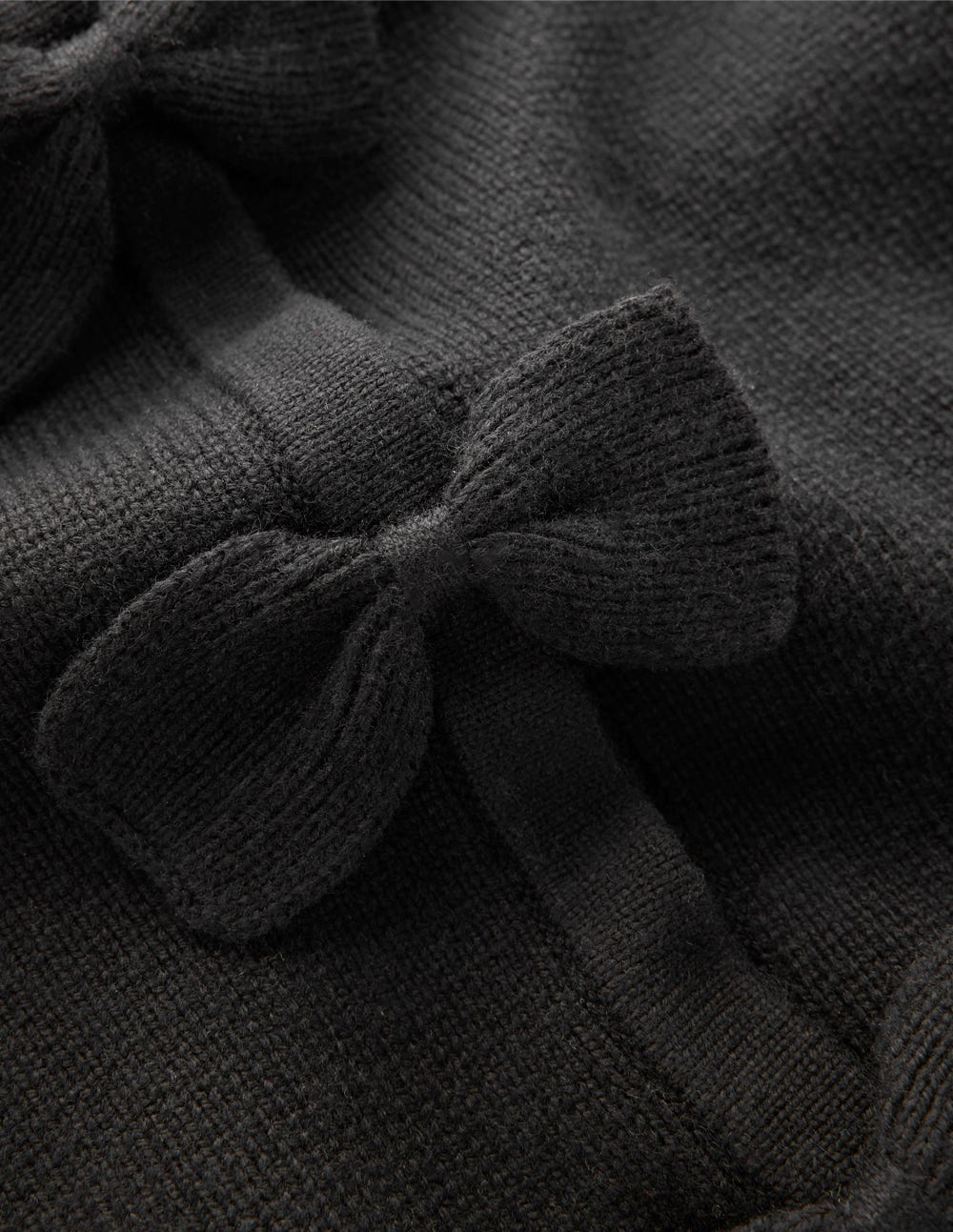 Gilet en maille à nœud-Noir