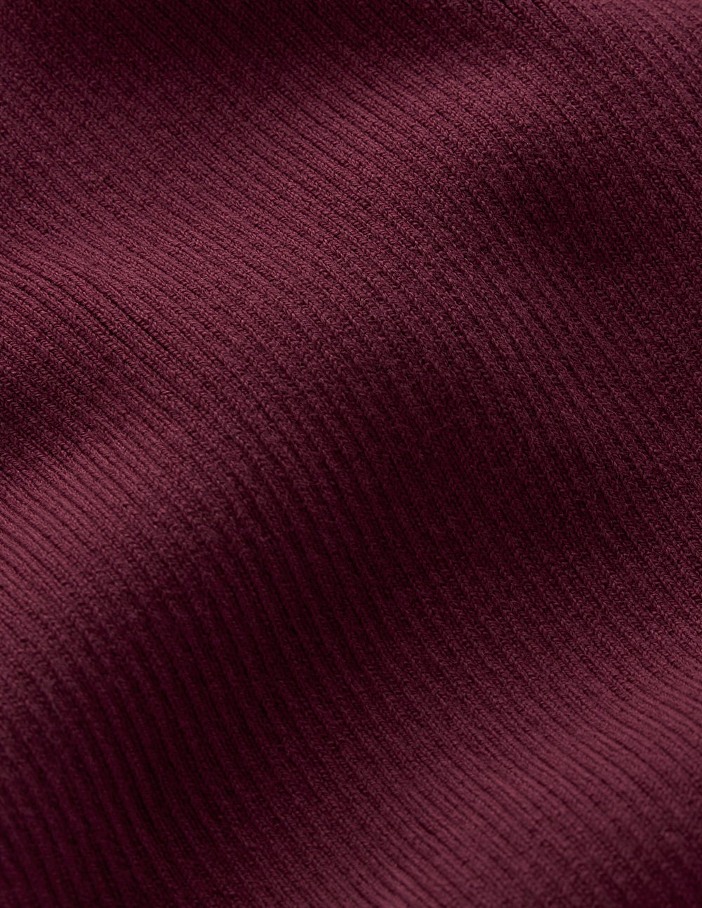 Henley-Shirt aus Rippstrick-Dunkelviolett