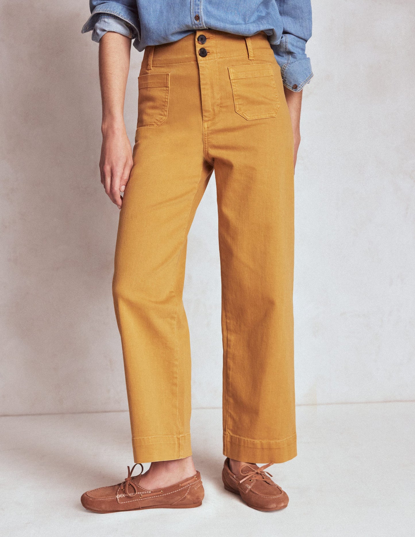 Primrose Hose mit aufgesetzten Taschen-Goldenes Roggenfeld