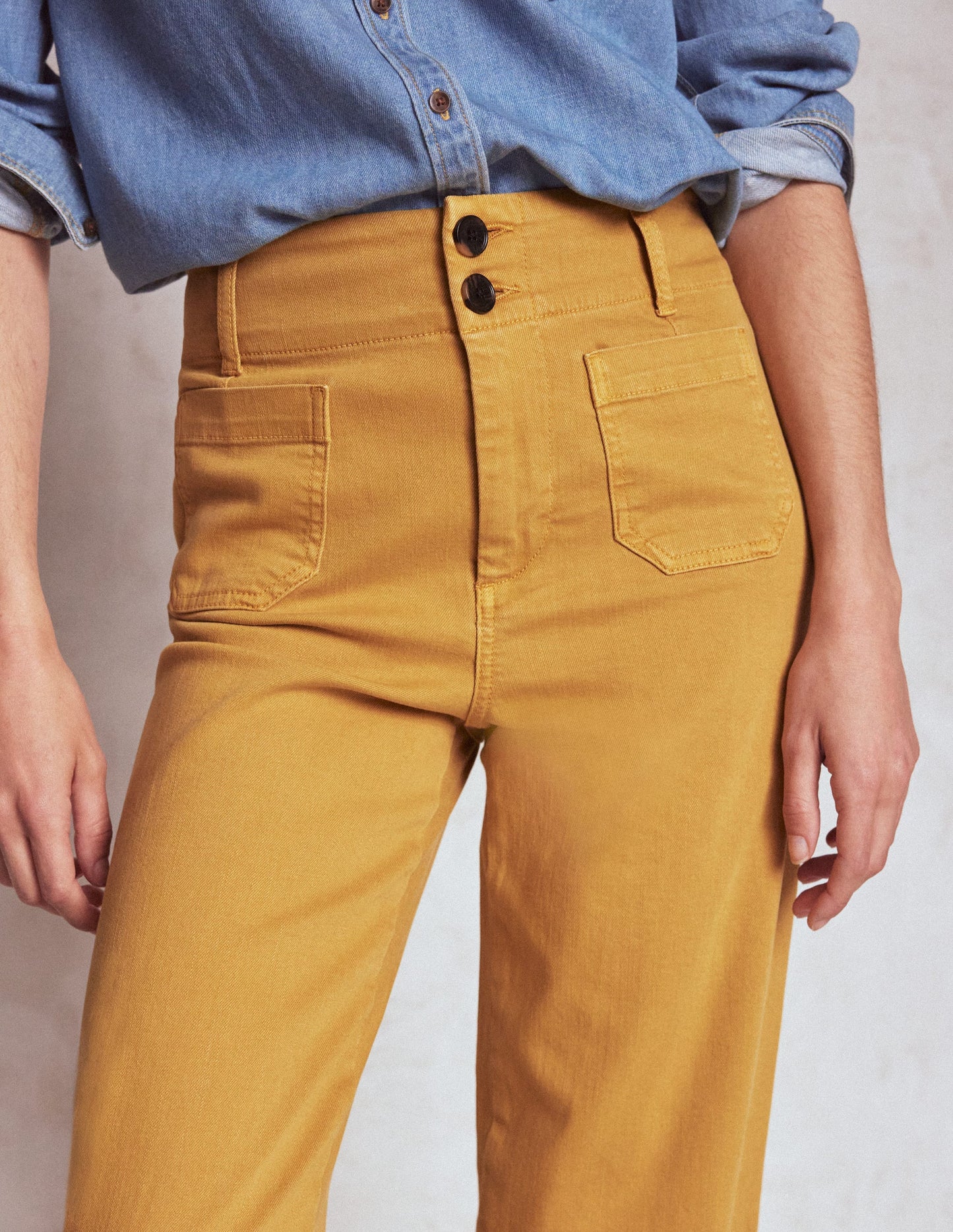 Primrose Hose mit aufgesetzten Taschen-Goldenes Roggenfeld