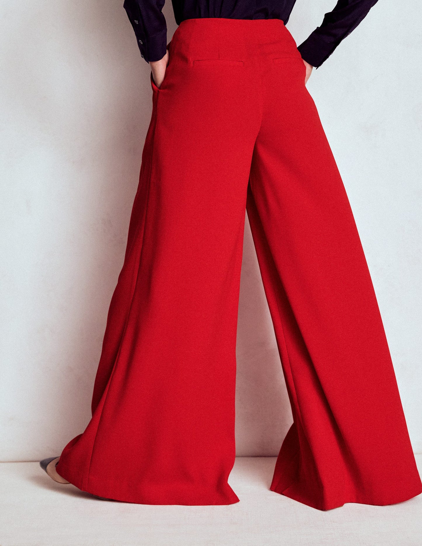 Regent Hose mit weitem Bein-Mohnblumenrot