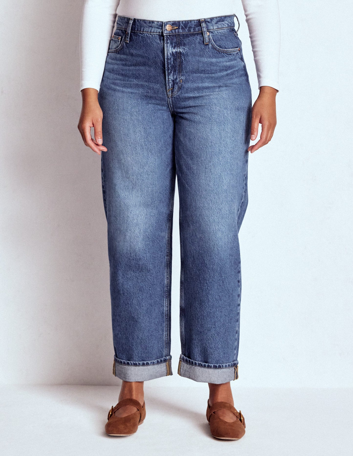 Lockere Jeans mit mittlerer Leibhöhe-Mittlerer Jahrgang