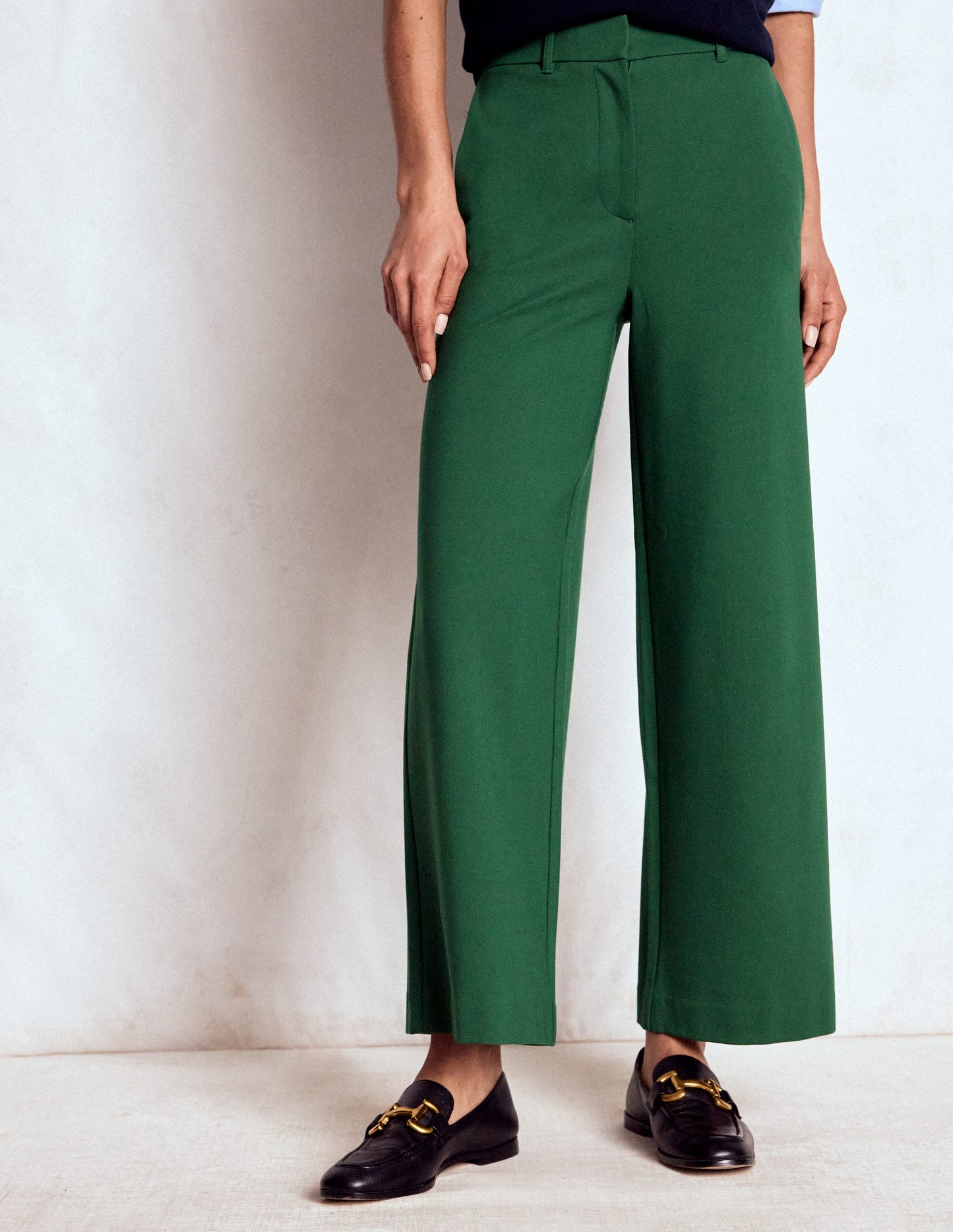 Belgravia Verkürzte Ponte-Hose-Jagdgrün