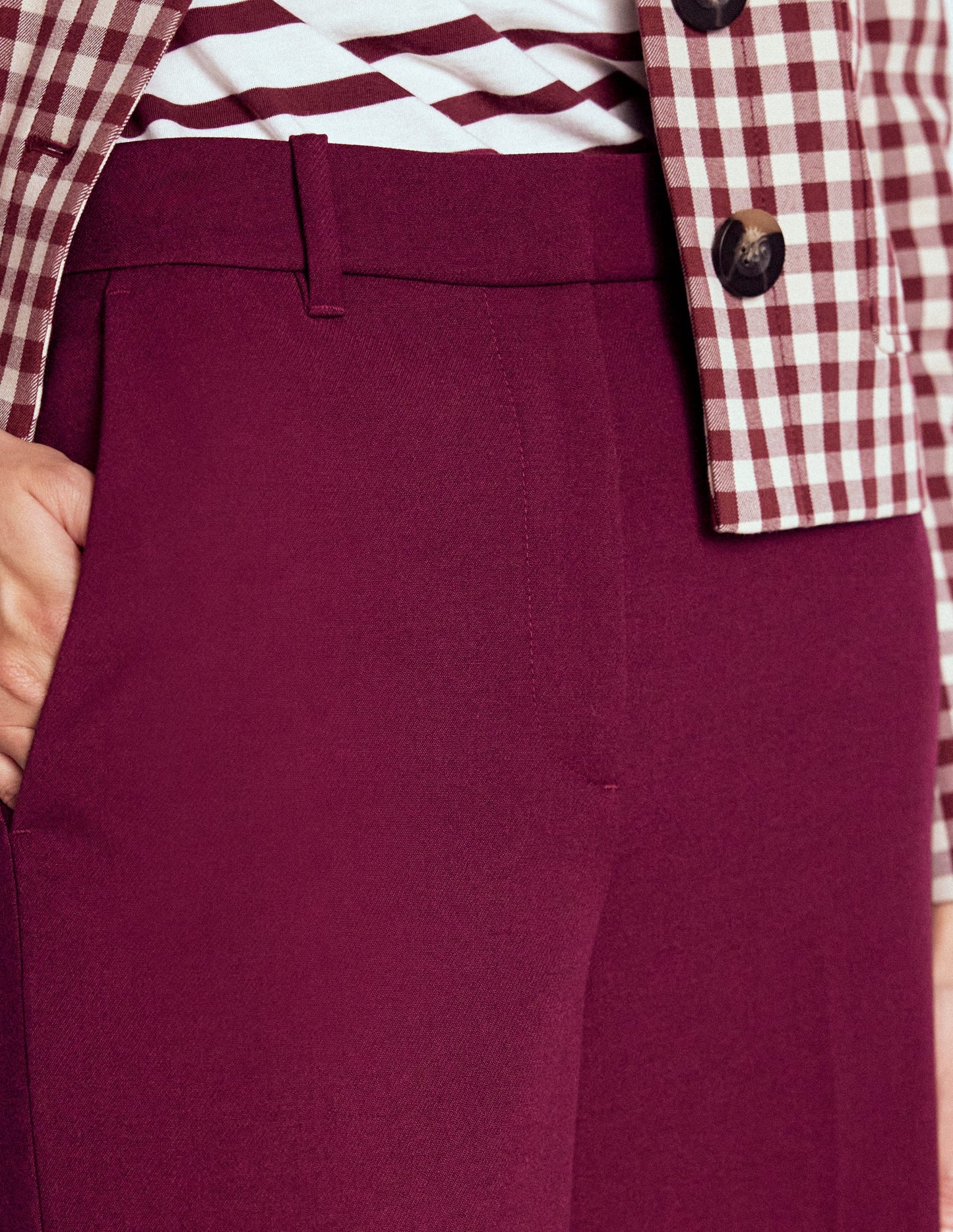 Belgravia Taillierte Hose-Dunkelviolett
