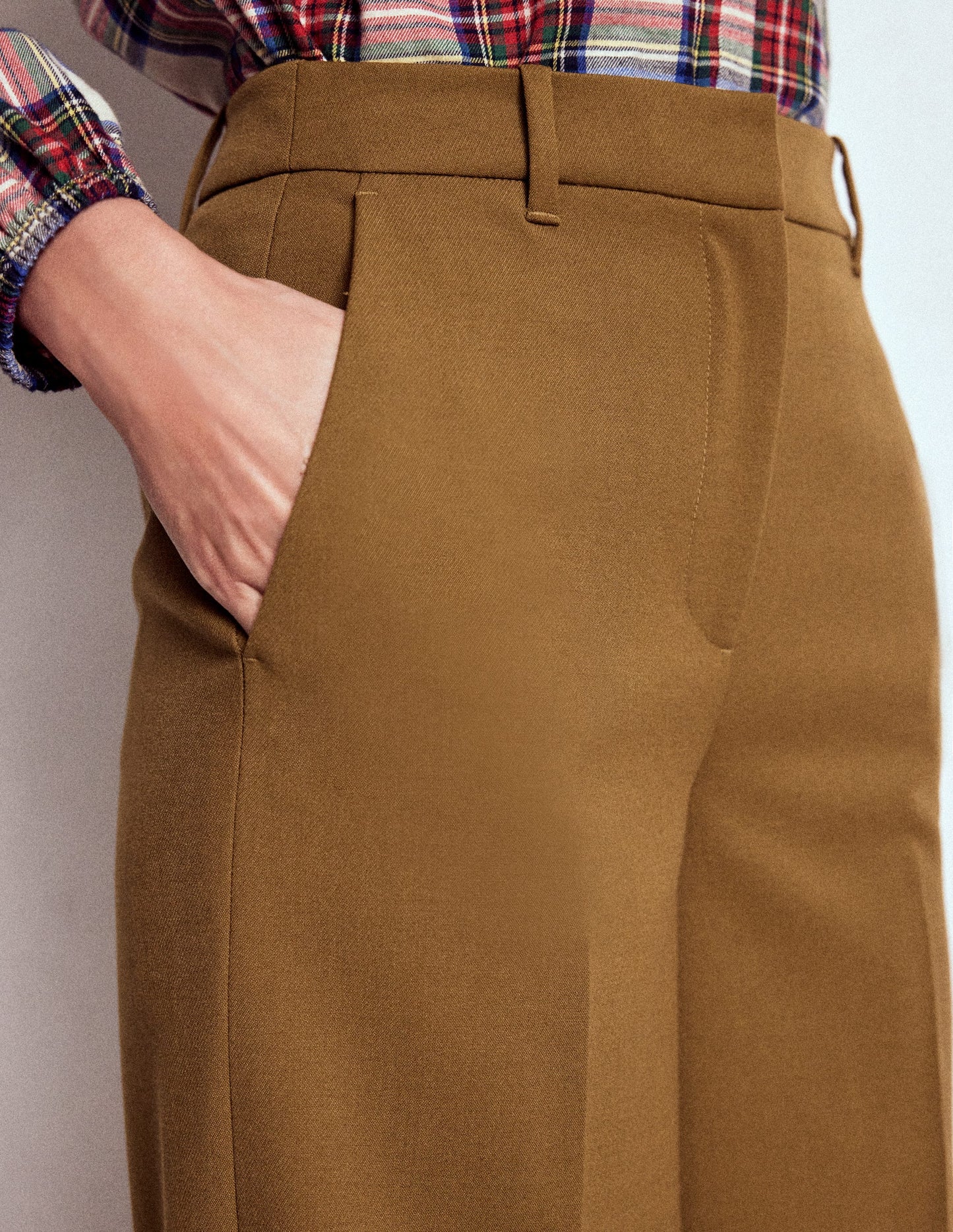 Belgravia Taillierte Hose-Tabakbraun