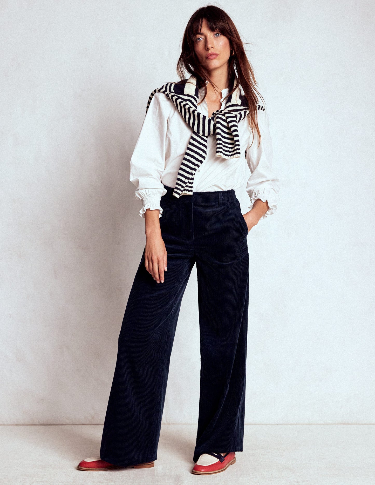 Belgravia Cord Trousers-Navy