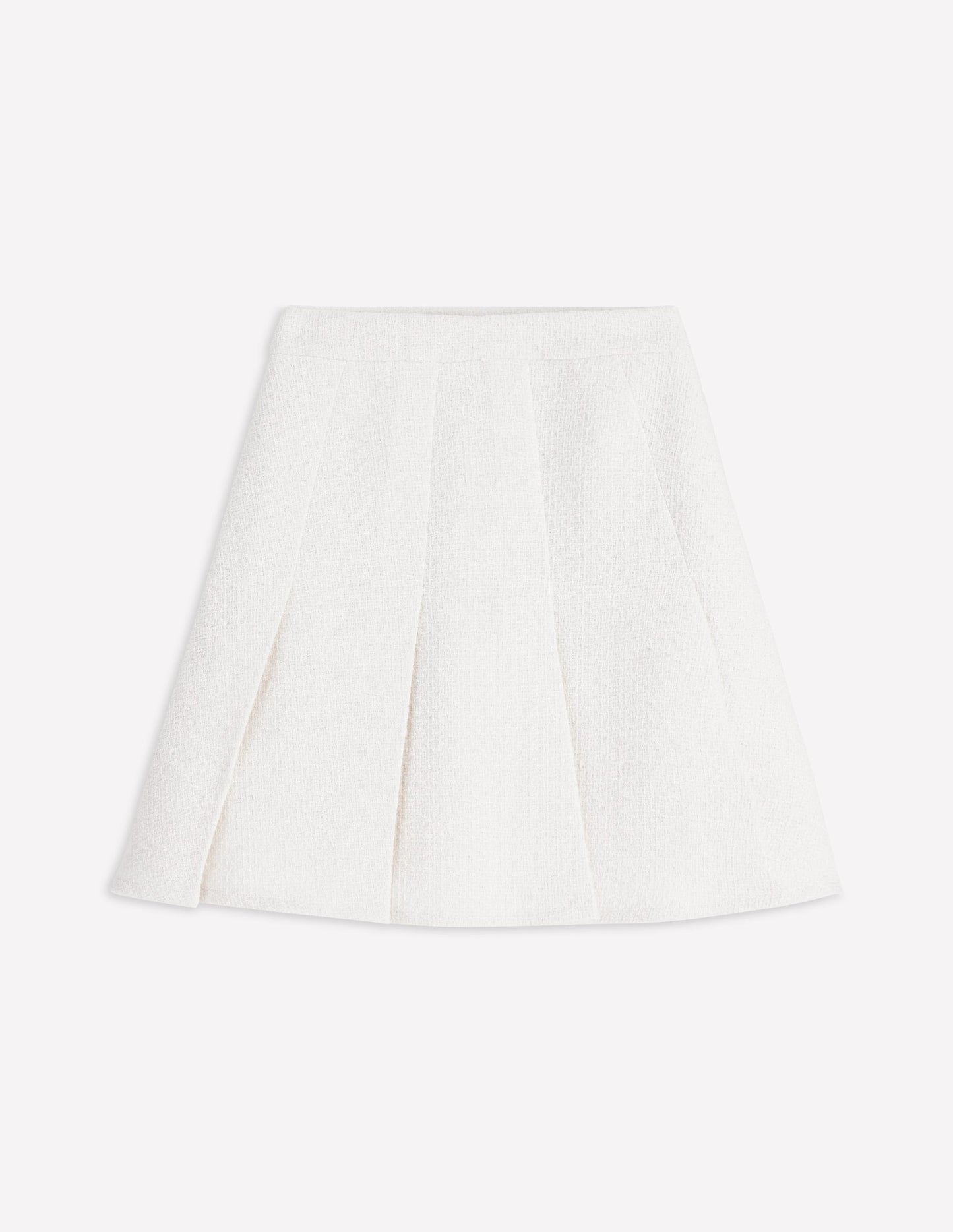 Jupe virevoltante texturée-Blanc