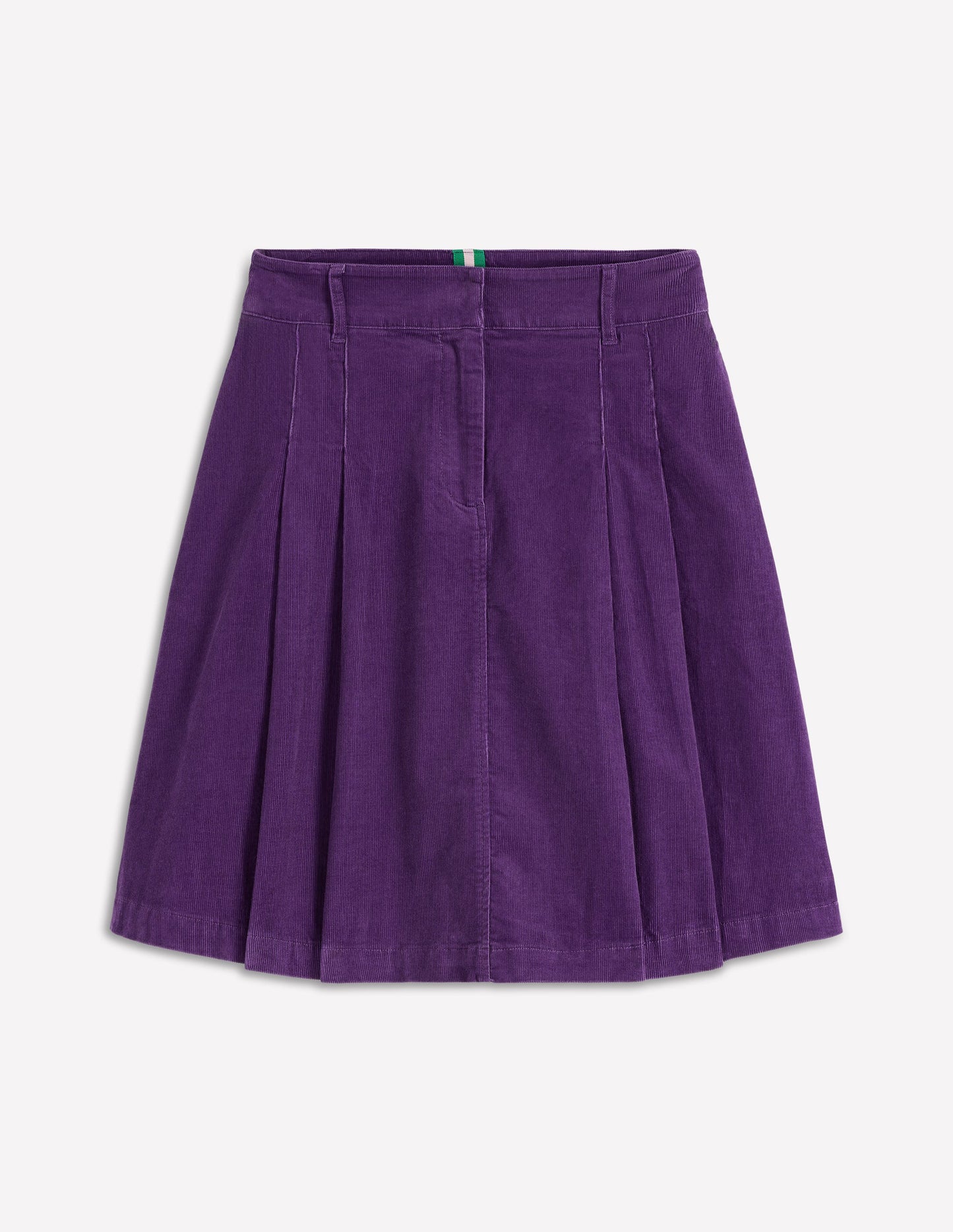 Jupe plissée en velours côtelé-Violet mystique