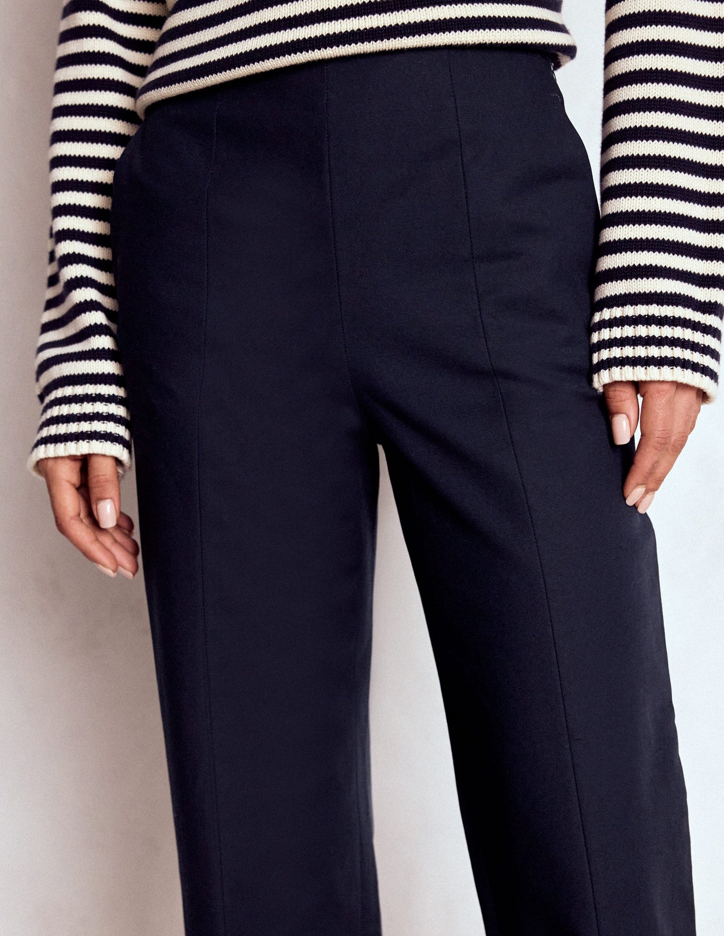 Elegante 7/8-Hose-Marineblau