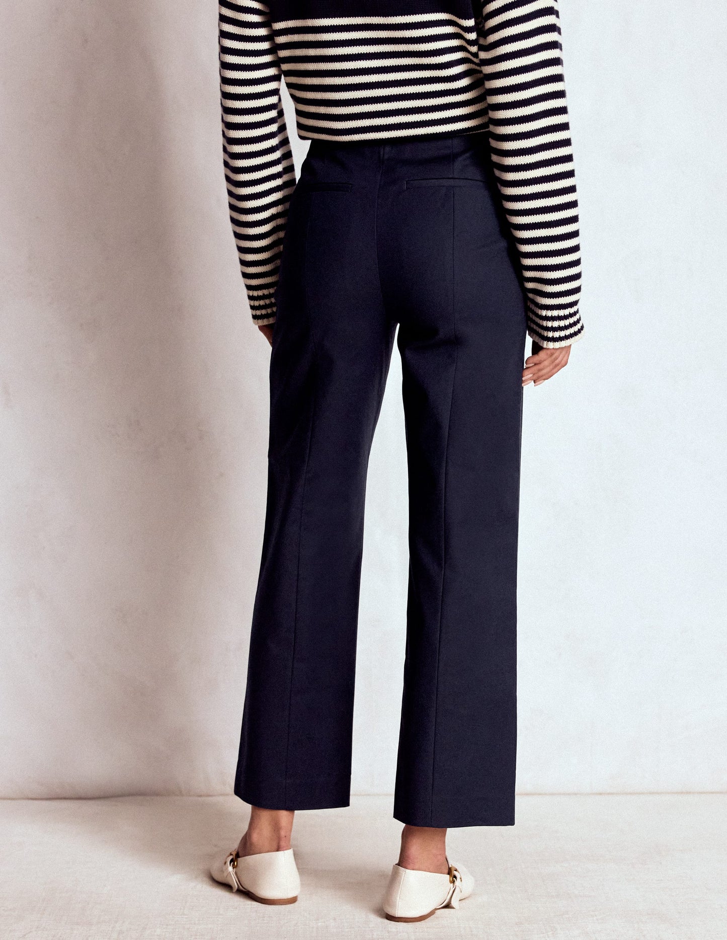 Elegante 7/8-Hose-Marineblau