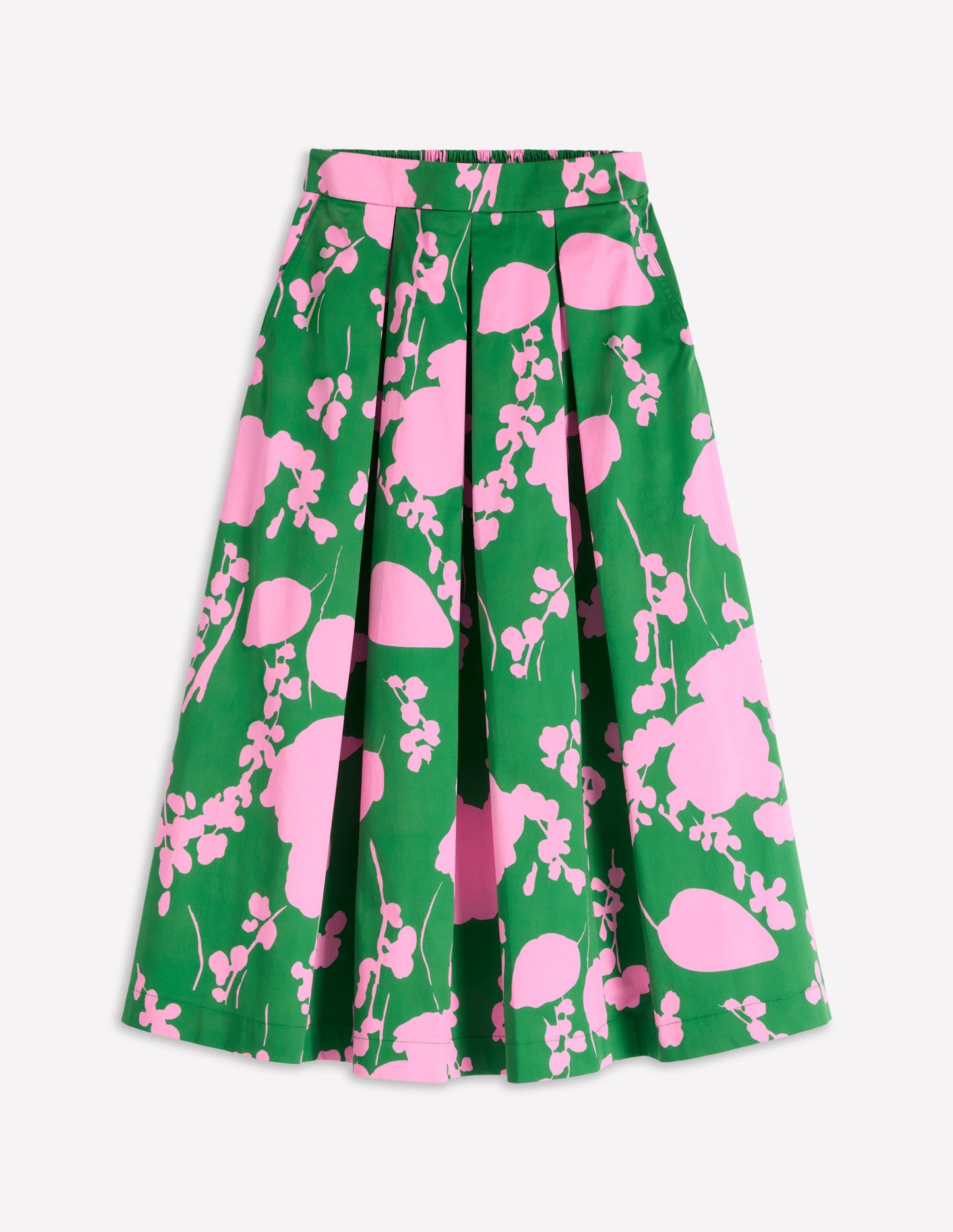 Jupe midi Verity en coton-Amazone, motif Dainty Sprigs