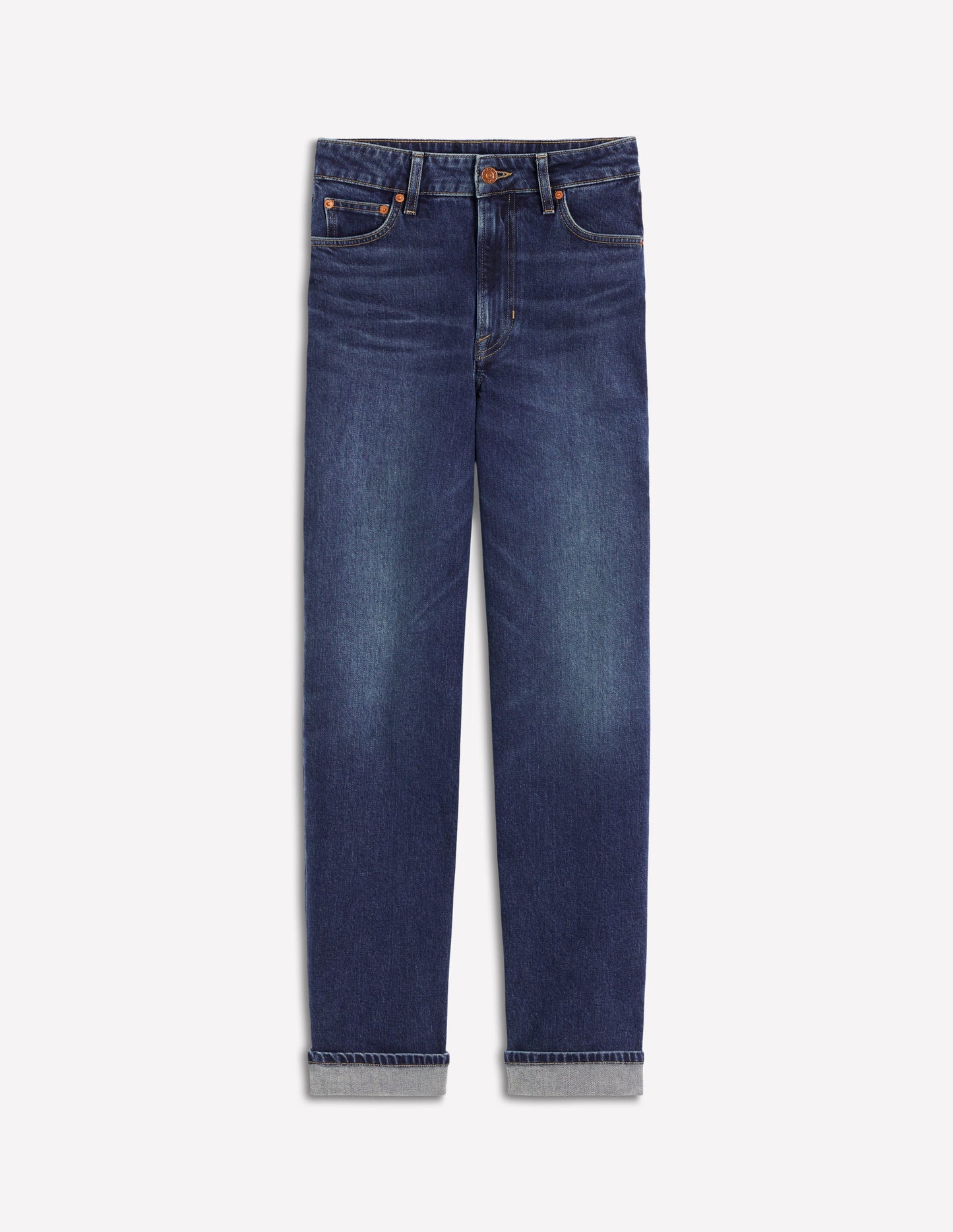 Bequeme, mittelhohe Stretch-Jeans-Dunkles Vintageblau