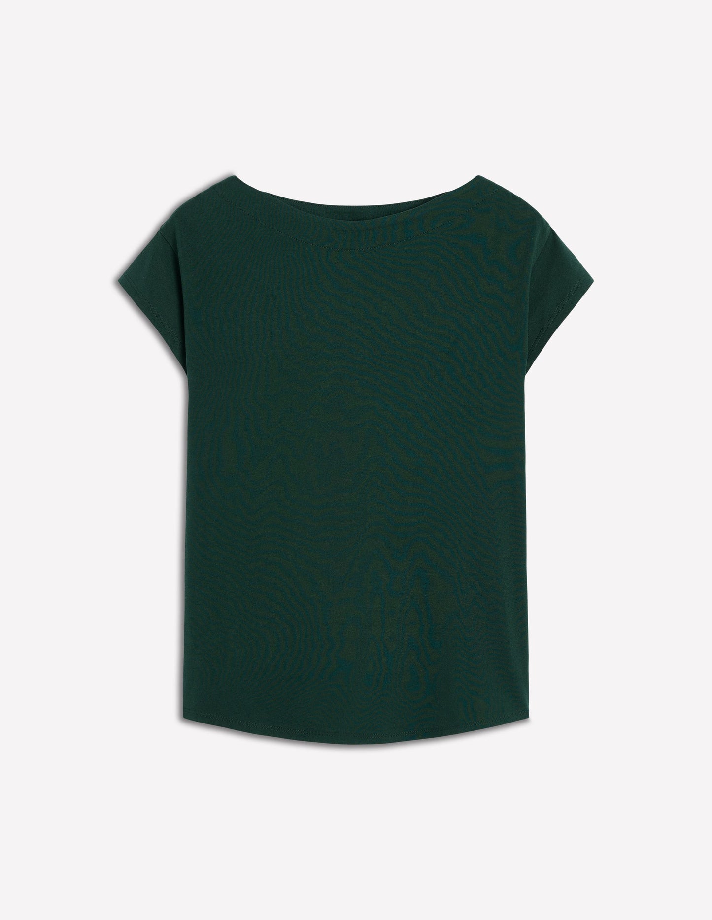 Superweiches T-Shirt mit U-Boot-Ausschnitt-Kiefergrün