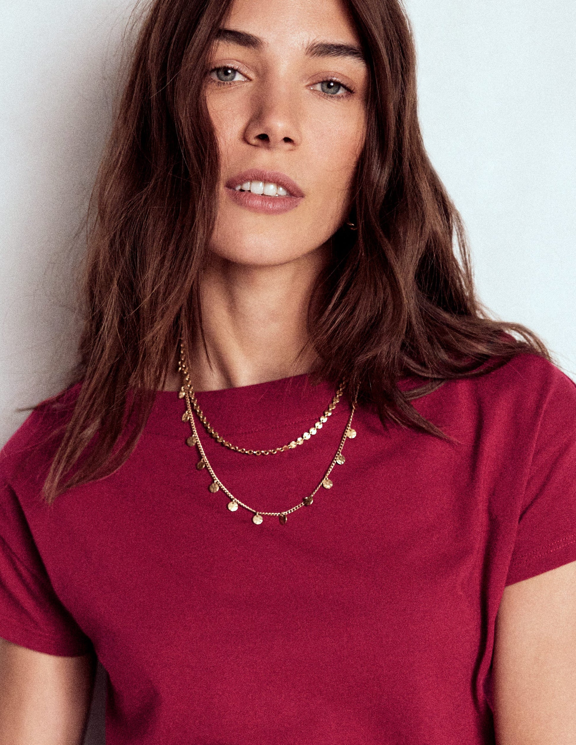 Supersoft Boat Neck T-Shirt-Burgundy Red-1