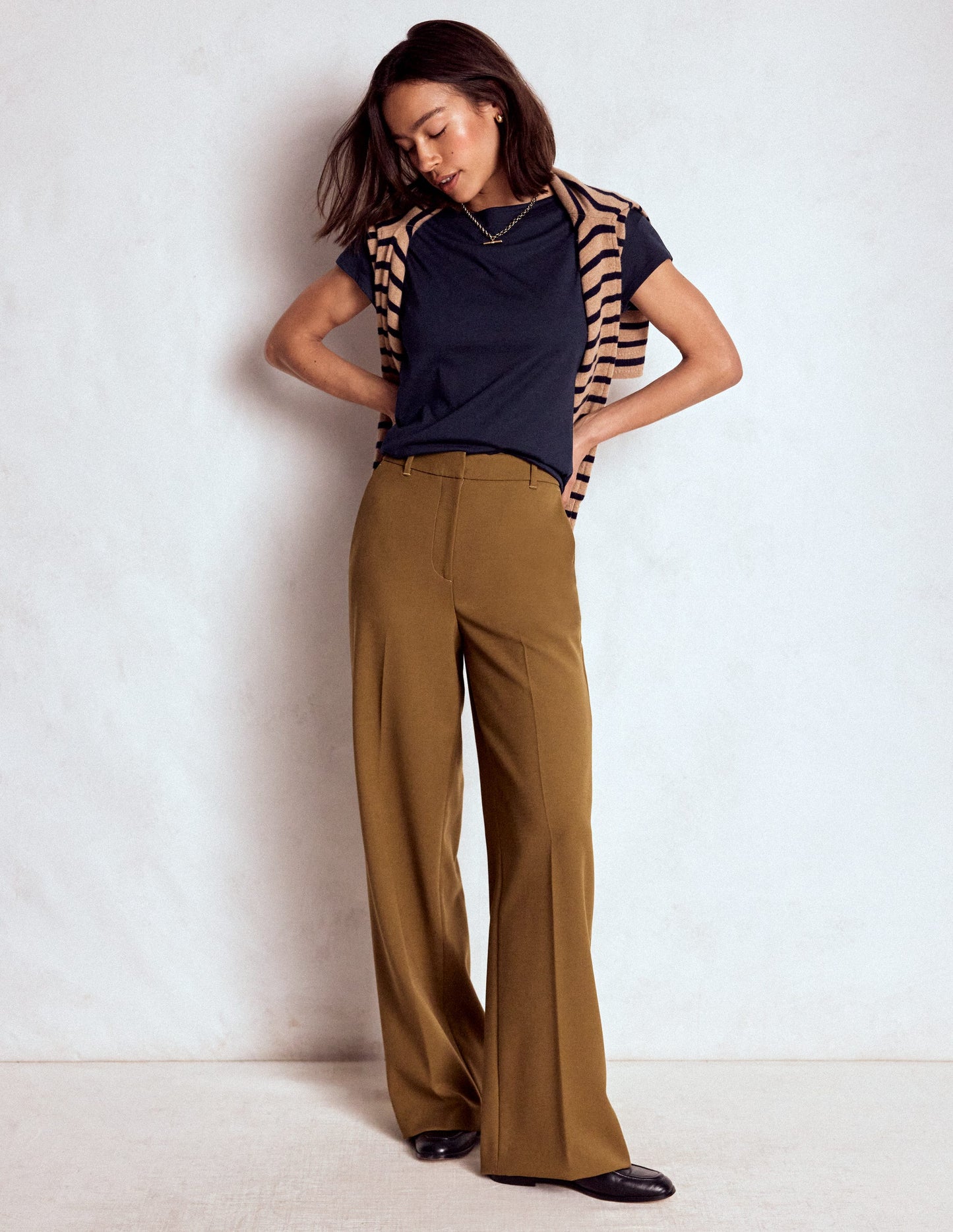 Supersoft Boat Neck T-Shirt-Navy