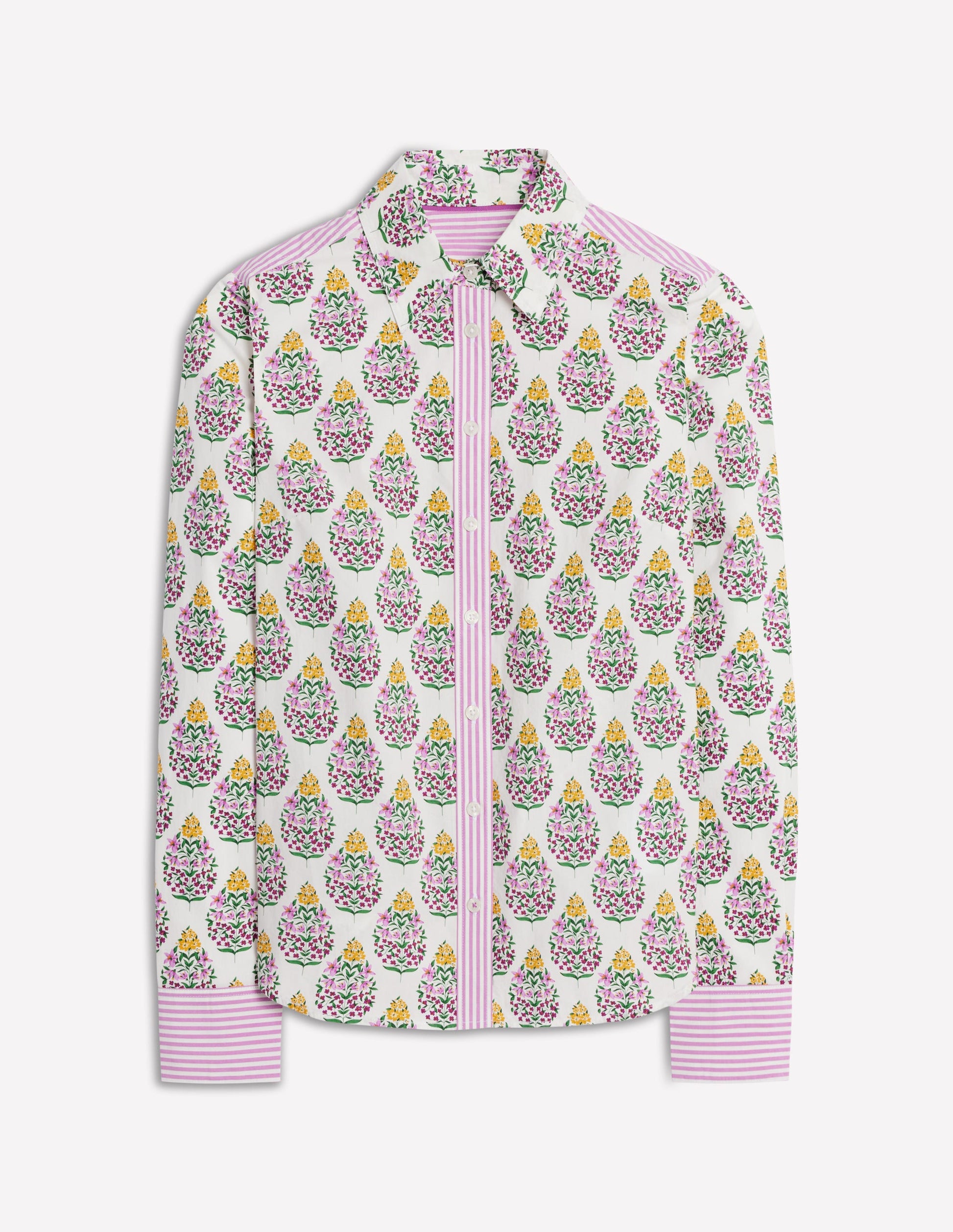 Sienna Baumwollhemd-Bunt, Wildblumenstrauß-6