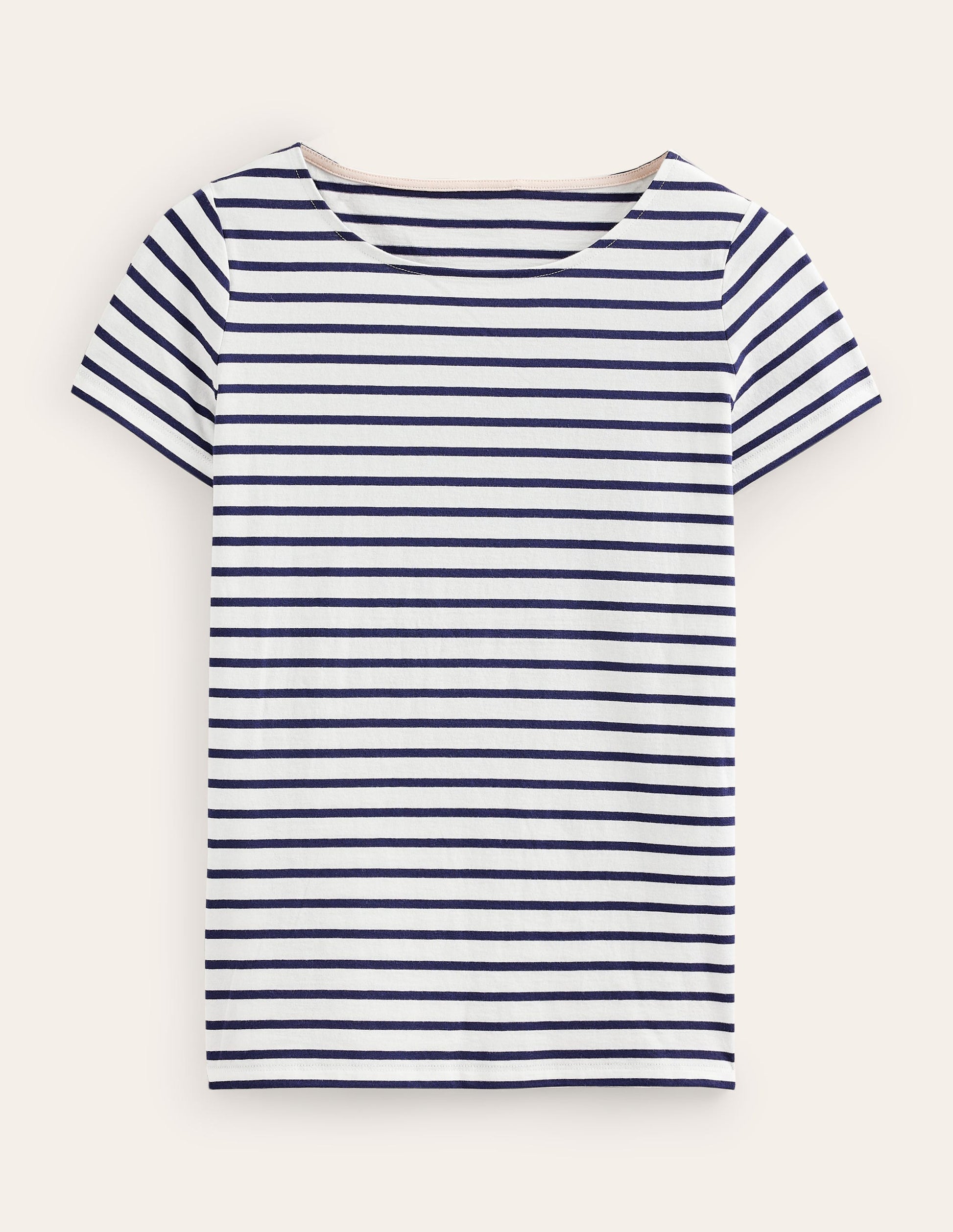 Ella Bretonshirt mit kurzen Ärmeln-Naturweiß, Marineblau-5