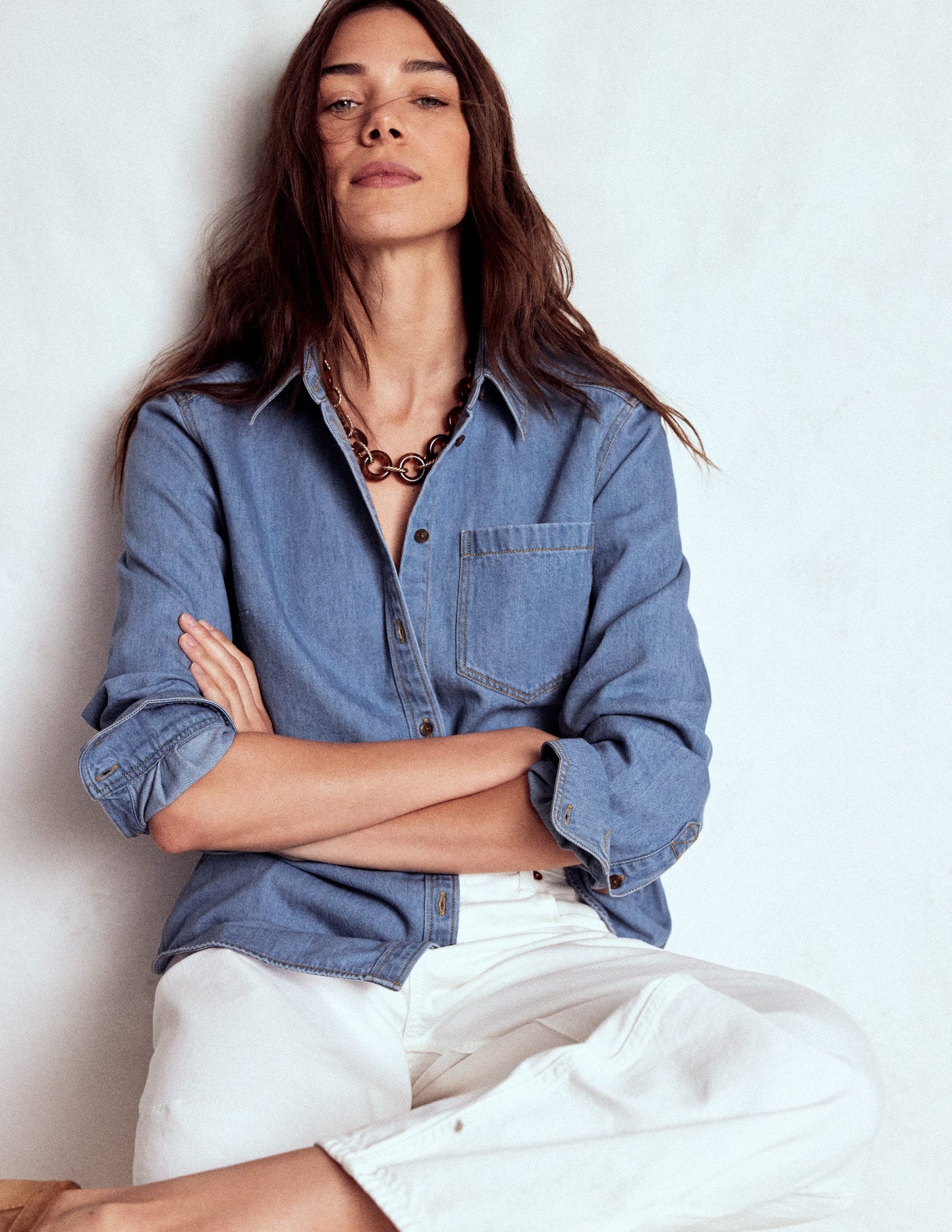 Chemise en jean-Authentique clair