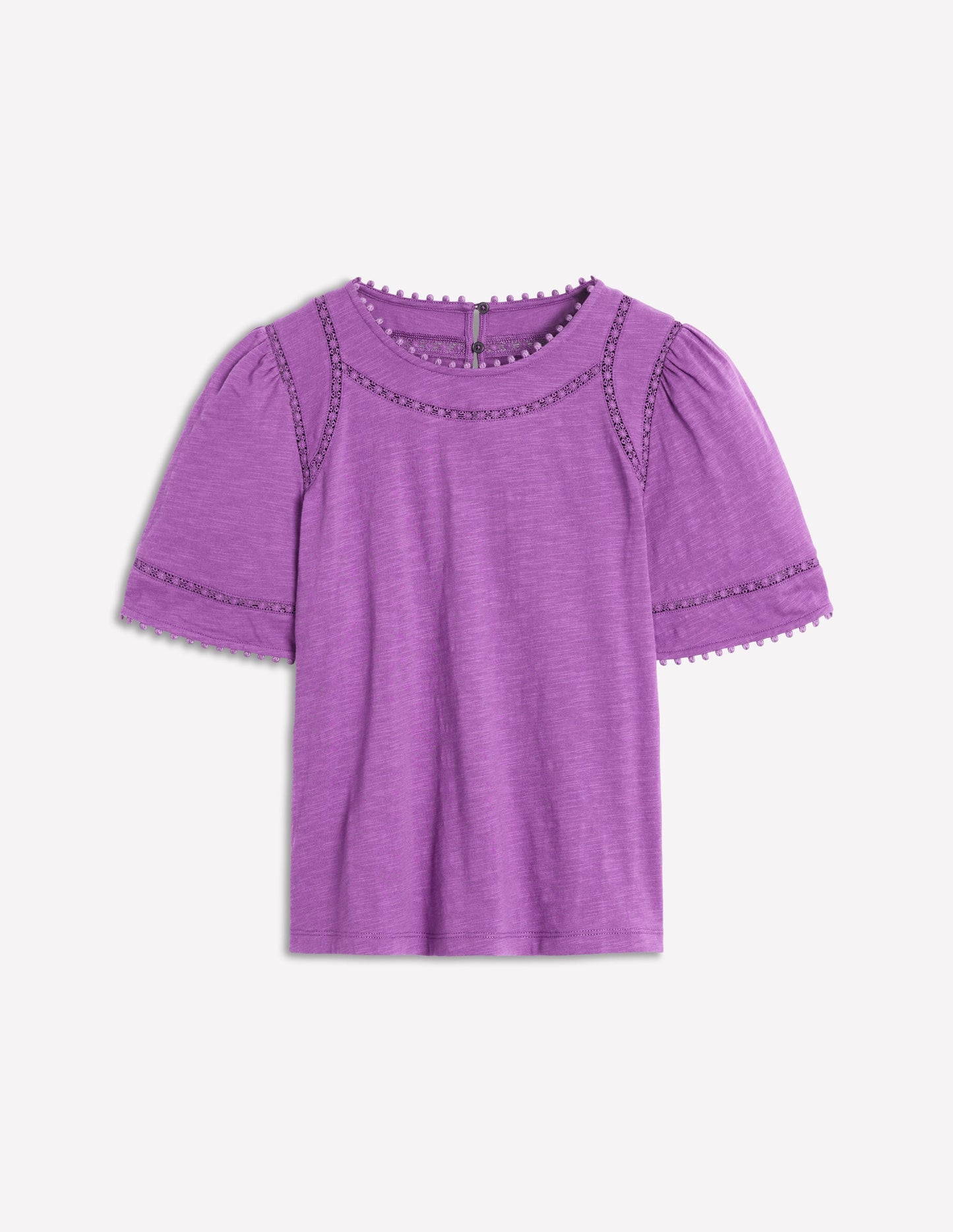 Mila Oberteil mit Spitzenbesatz-Amethyst-Lila