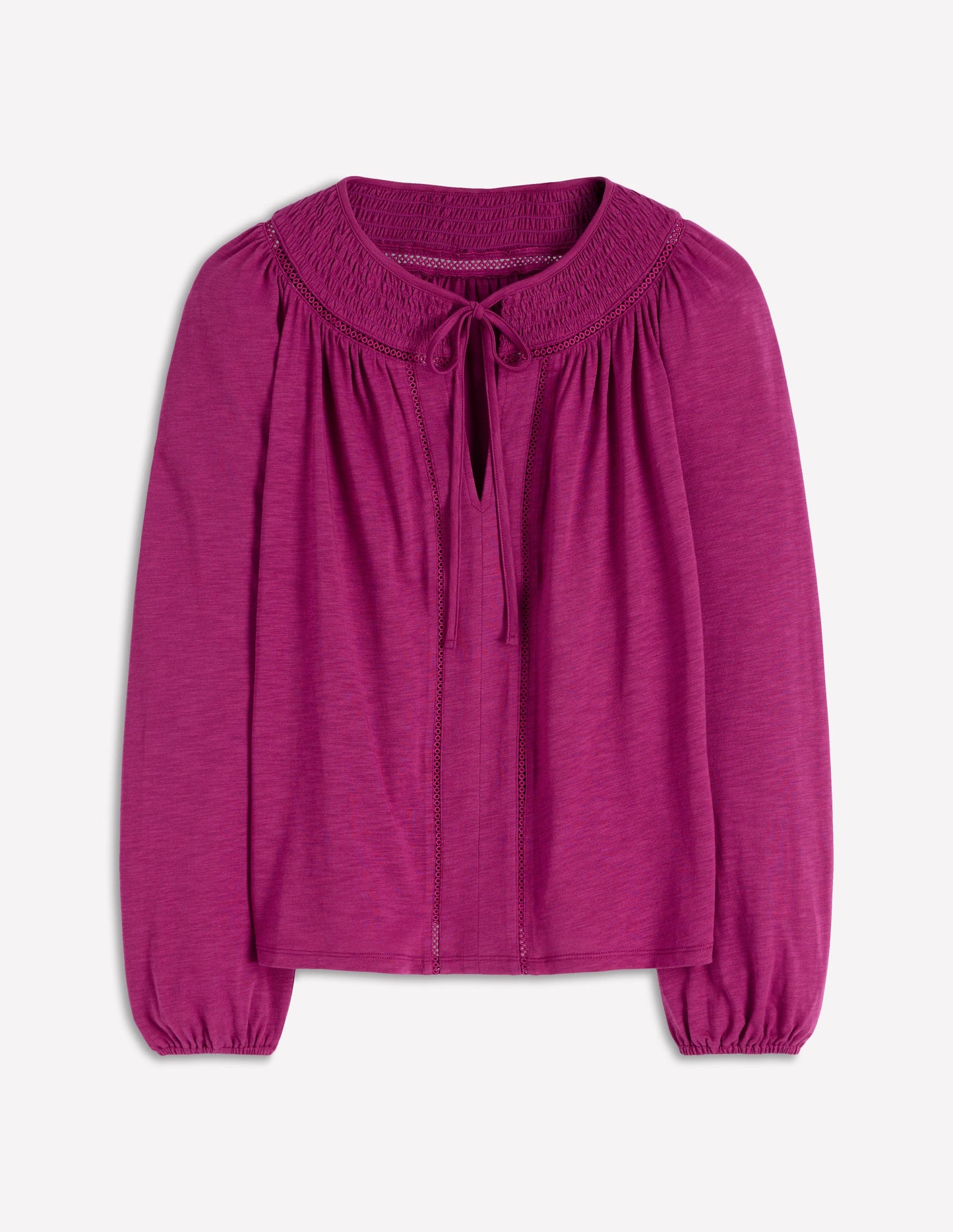 Georgia Gesmoktes Jerseyoberteil-Sattes Magenta