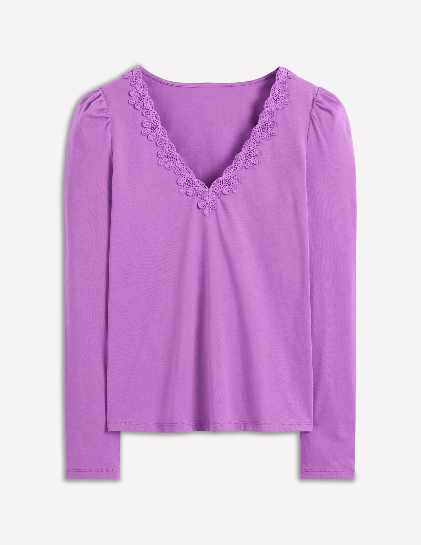 Flora Oberteil mit Spitze und V-Ausschnitt-Amethyst-Lila
