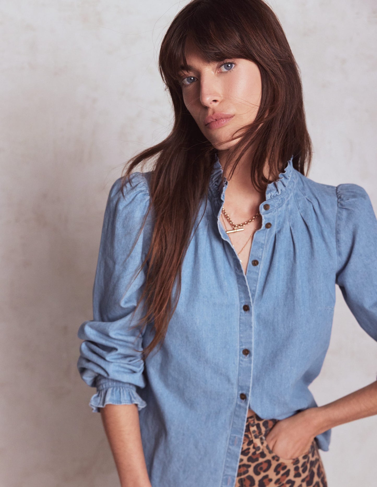 Lorna Denim-Oberteil-Hell Authentisch