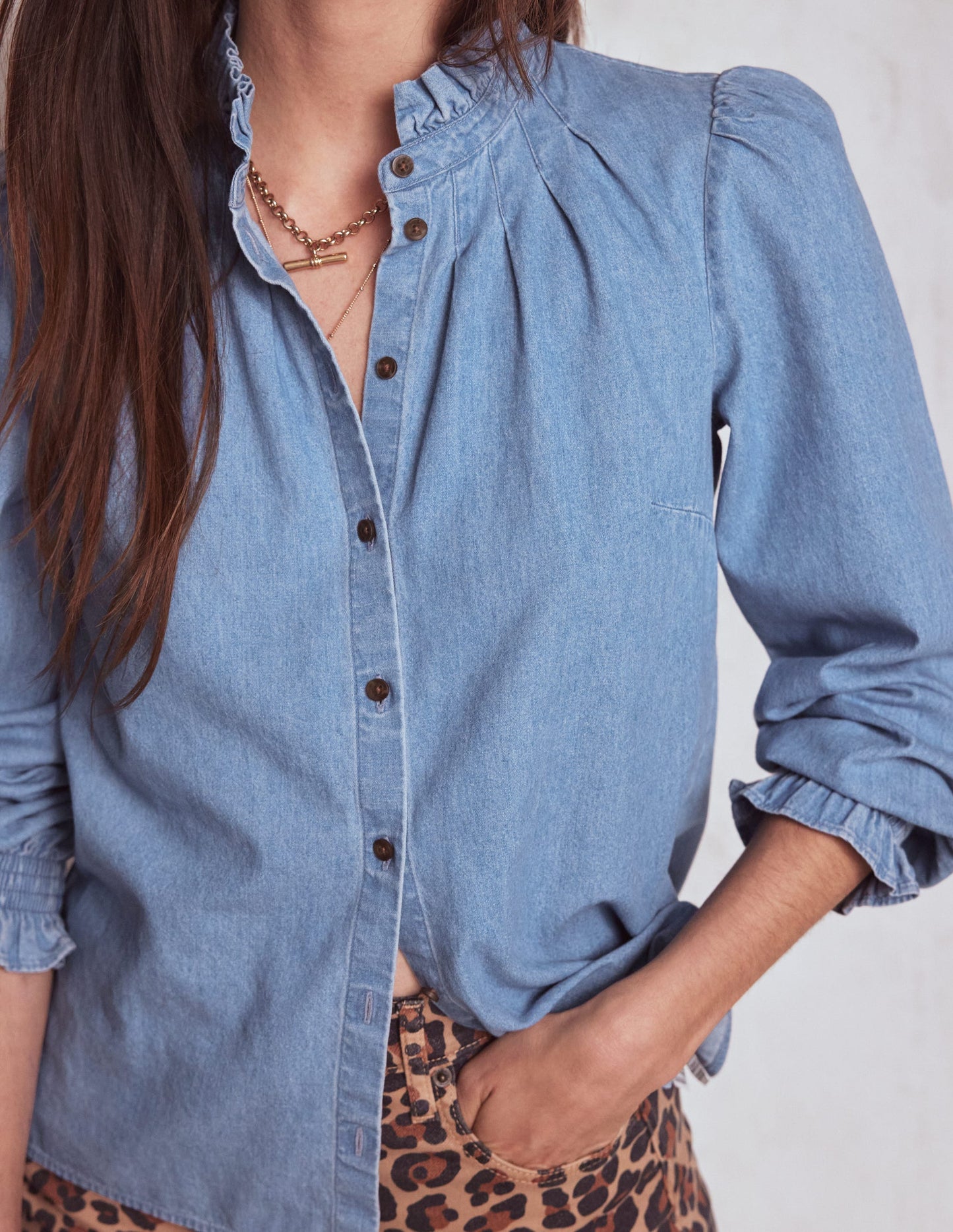 Lorna Denim-Oberteil-Hell Authentisch