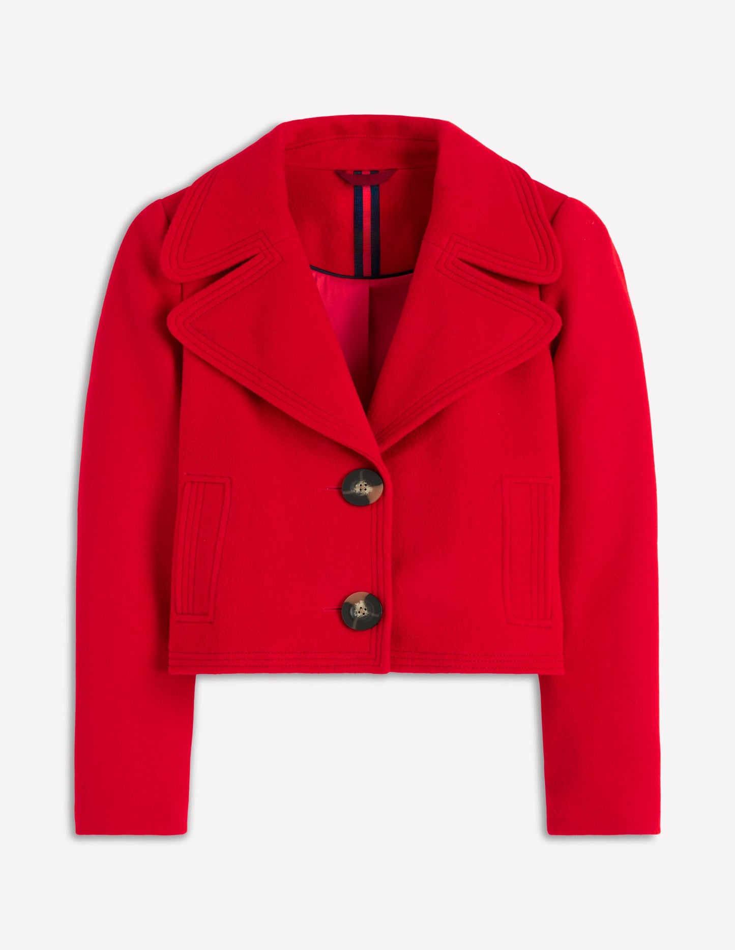 Jacke mit Steppnaht-Mohnblumenrot