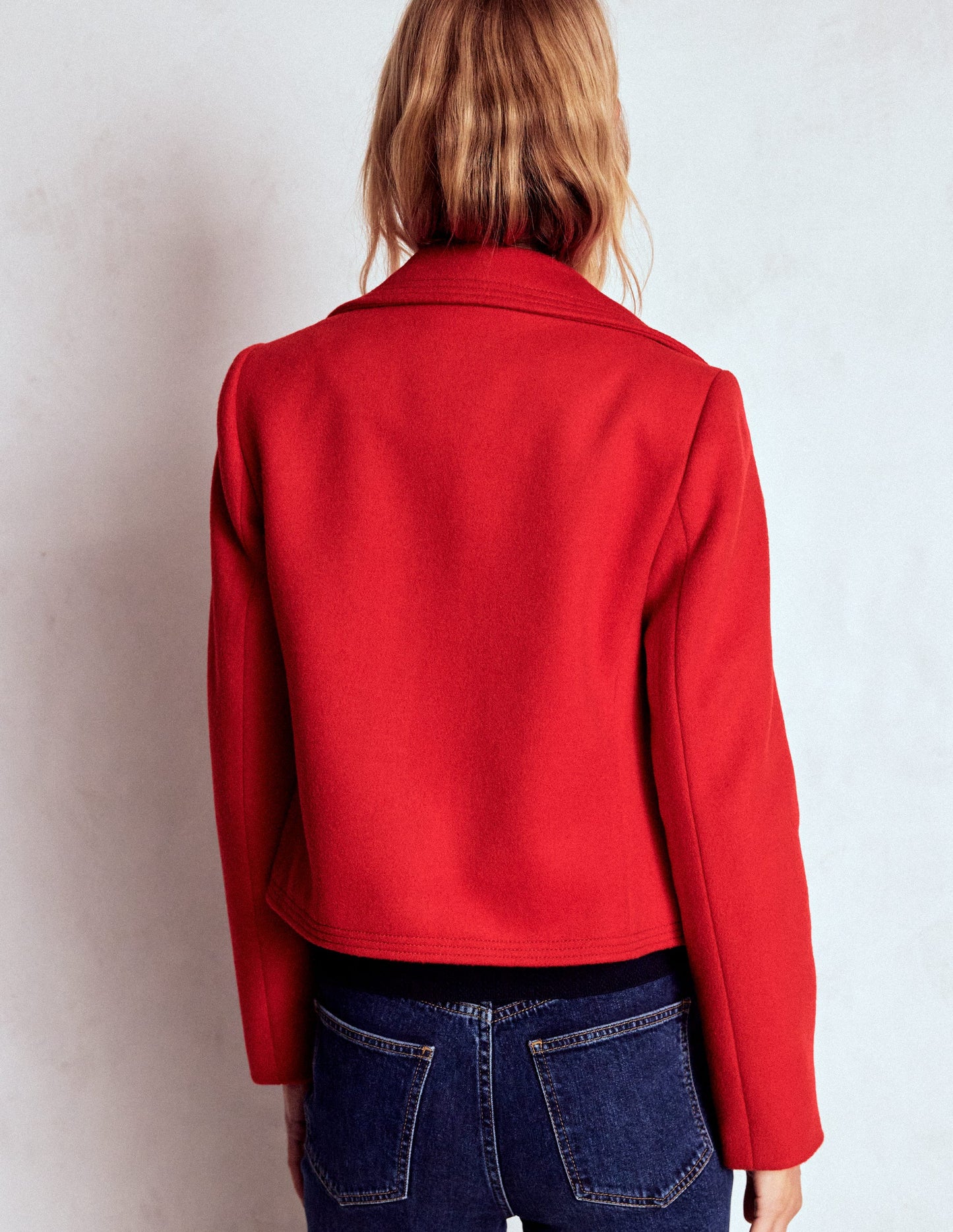 Jacke mit Steppnaht-Mohnblumenrot