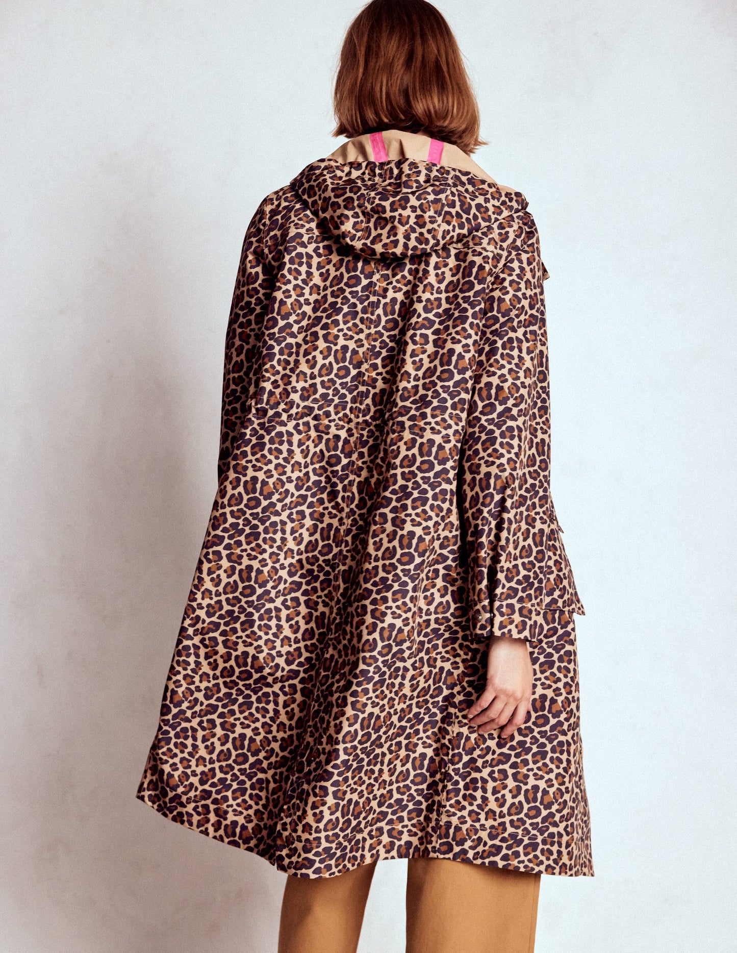 Lange Regenjacke-Bunt, Gepard-Pop